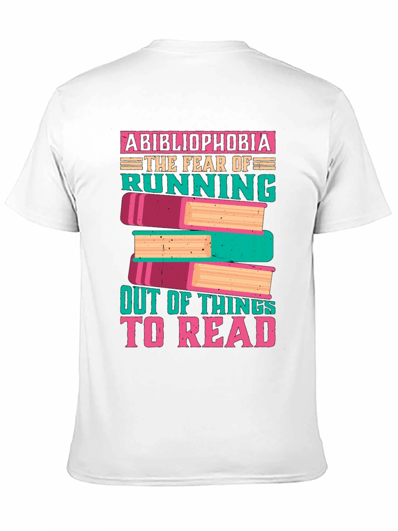 Black Abibliophobia Funny Book Lover T-Shirt view 11