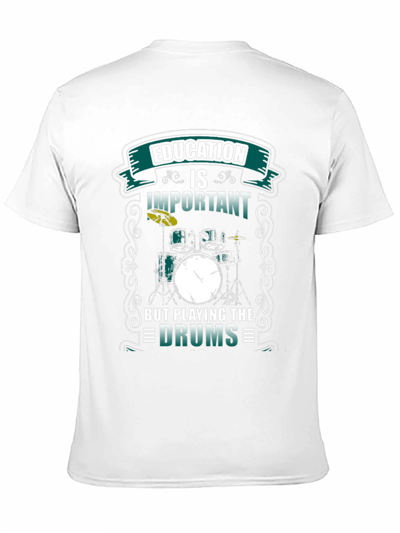 Black Education vs Drums T-Shirt view 11