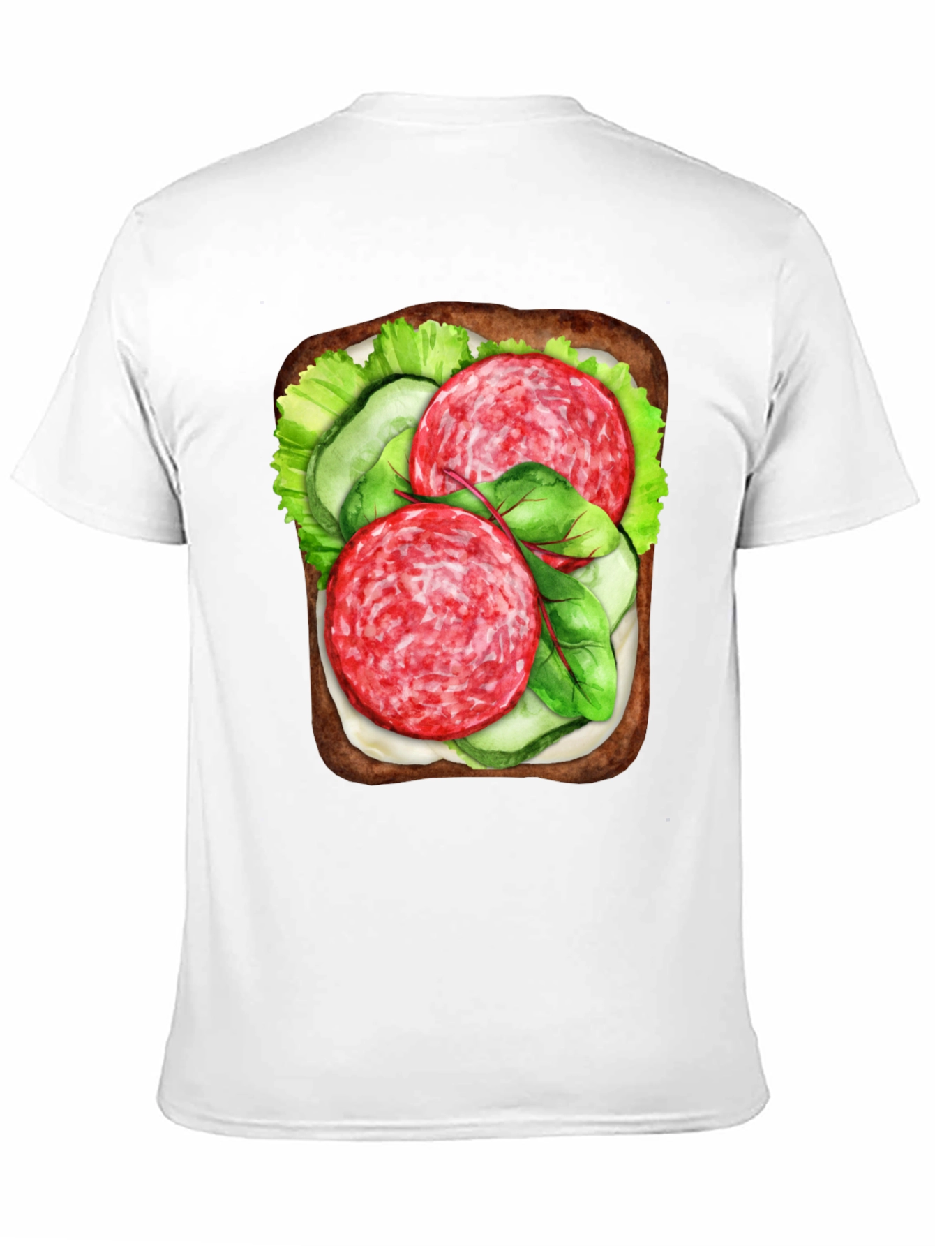 Black Funny Sandwich Graphic Tee - Foodie T-Shirt view 11