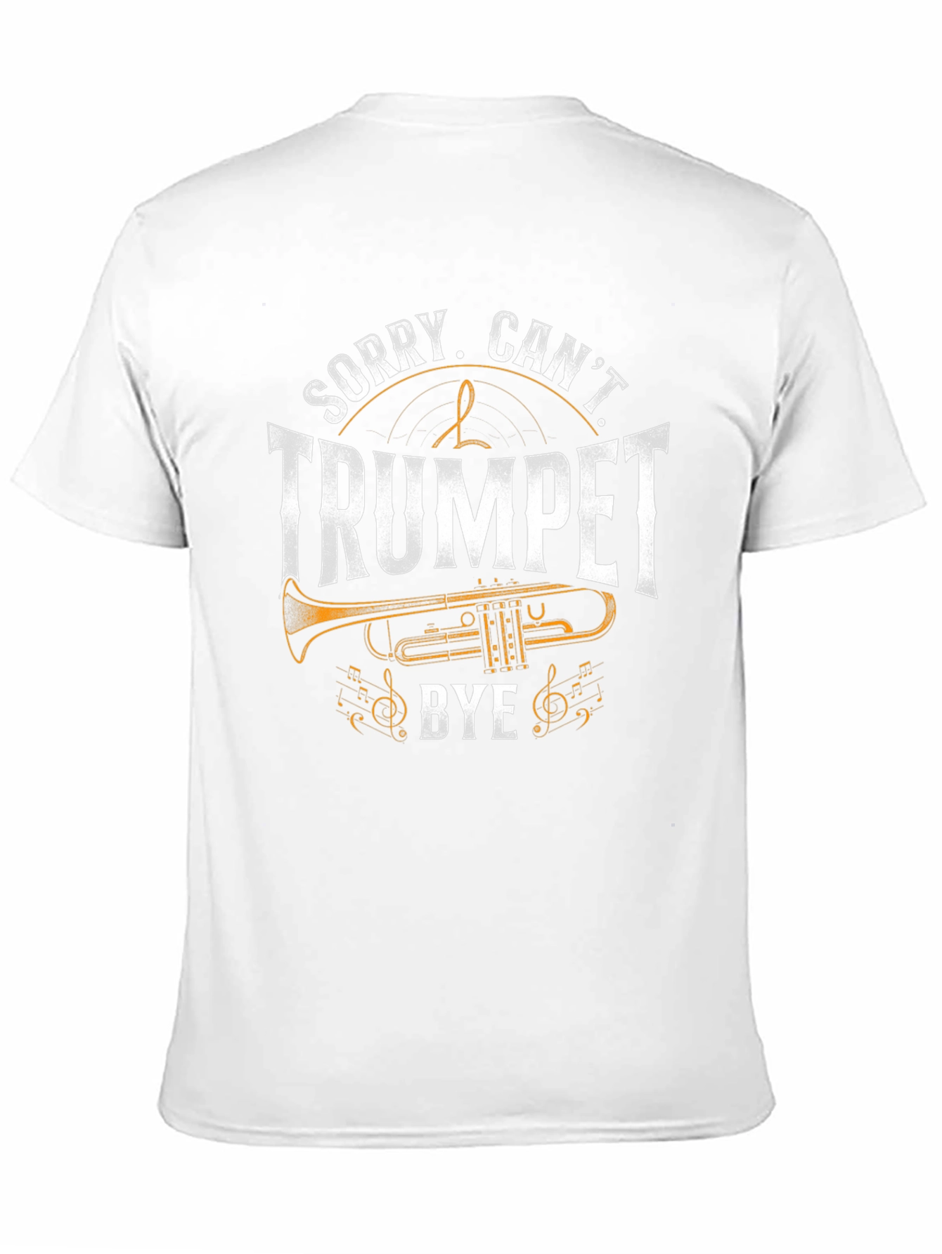 Black Sorry, Can't Trumpet Bye - Funny Music T-Shirt view 11