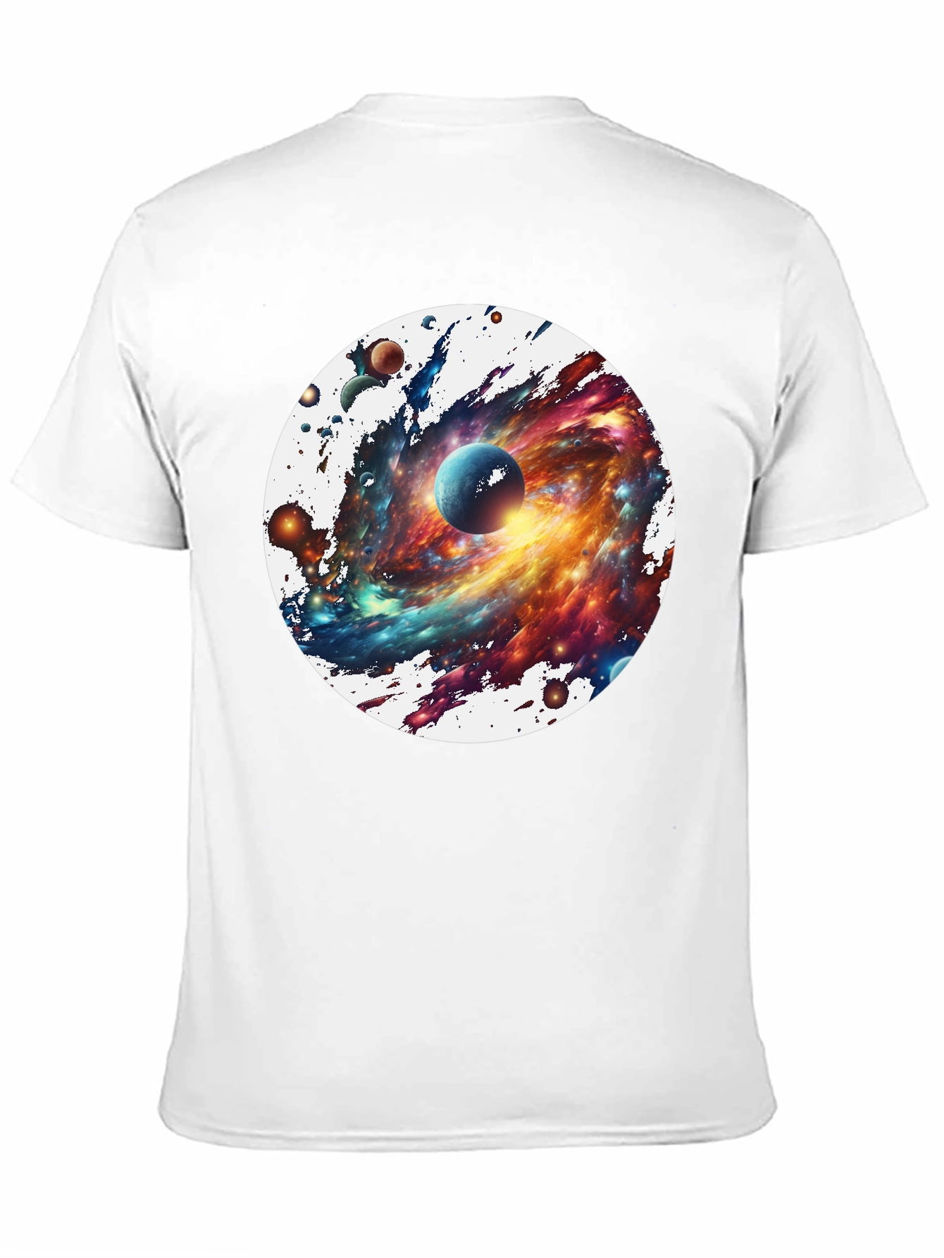 Black Galaxy Blast T-Shirt - Space Print Tee view 11