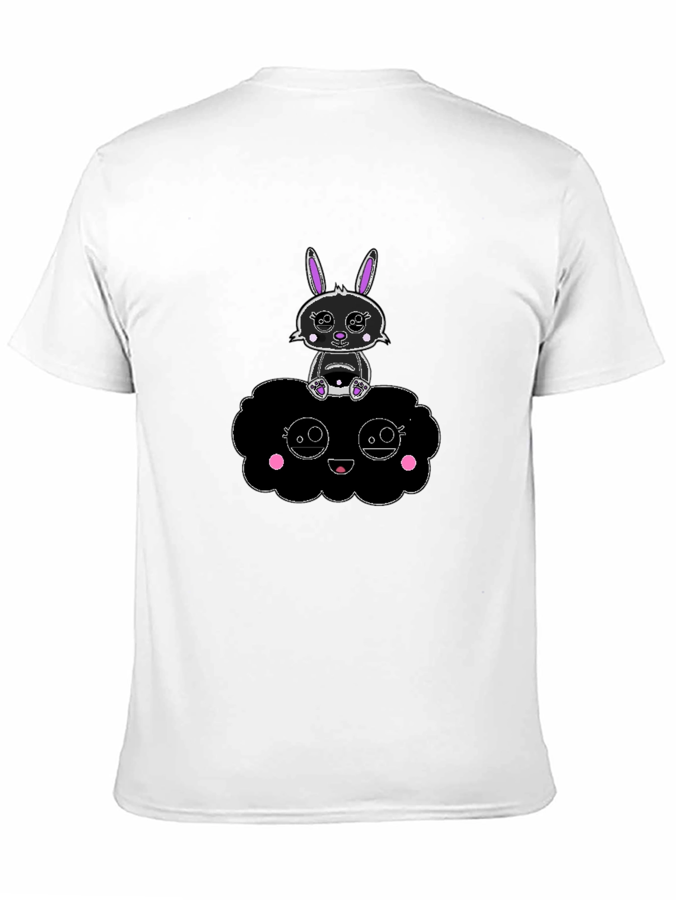 Black Bunny Cloud Graphic Tee - Soft Cotton Blend view 11