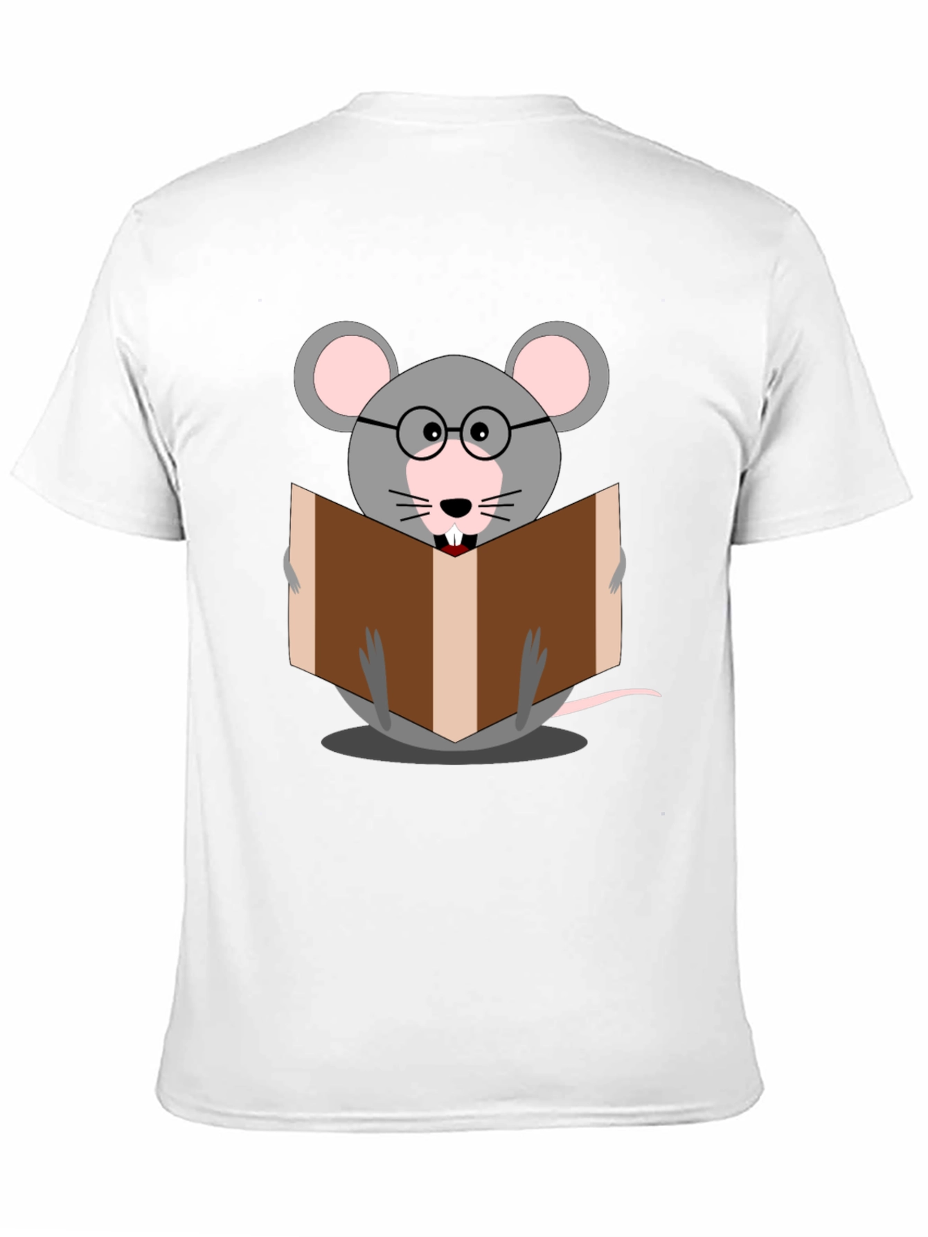 Black Bookworm Mouse Graphic Tee - Read in Style view 11