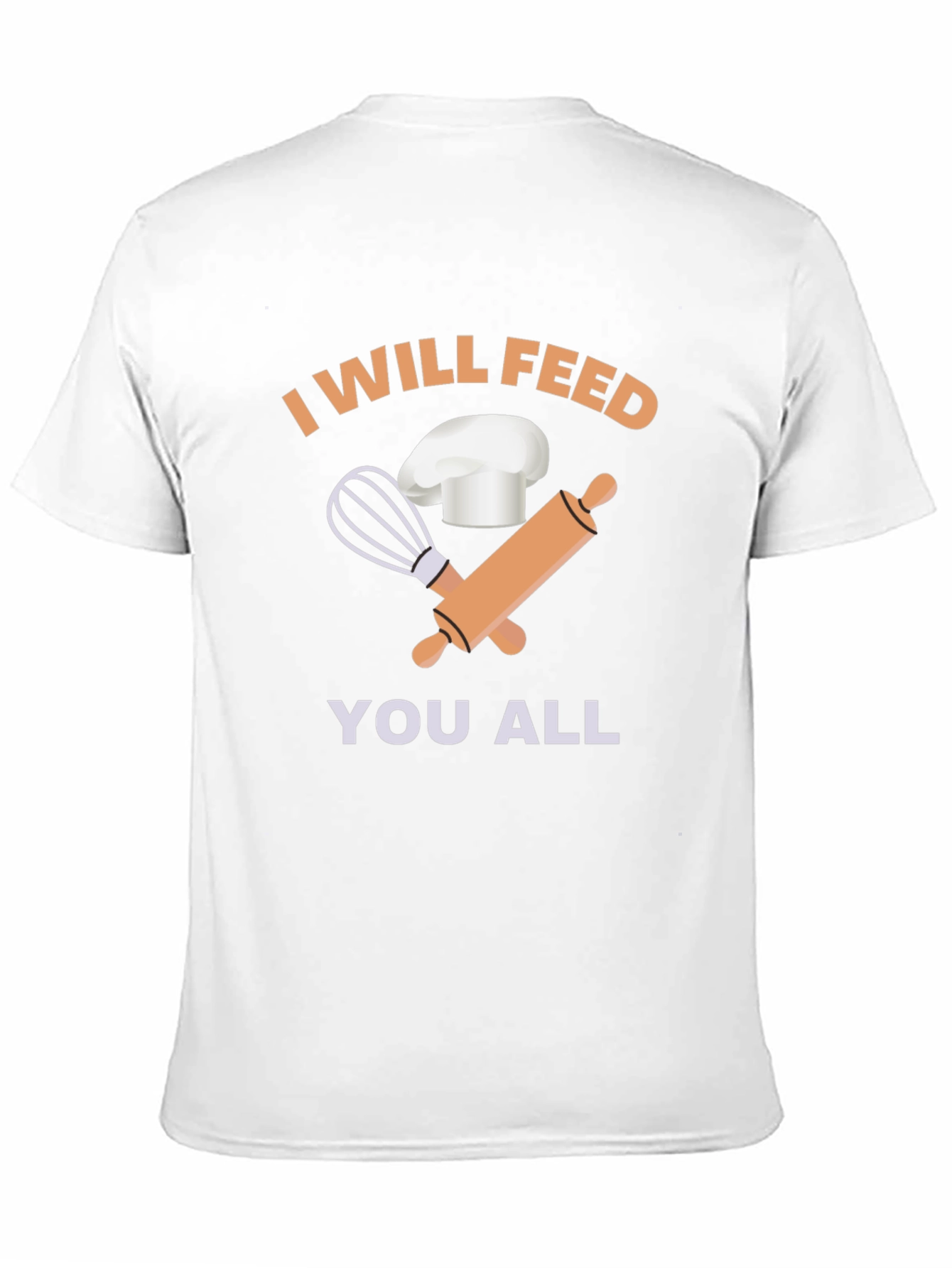 Black I Will Feed You All Chef T-Shirt view 11