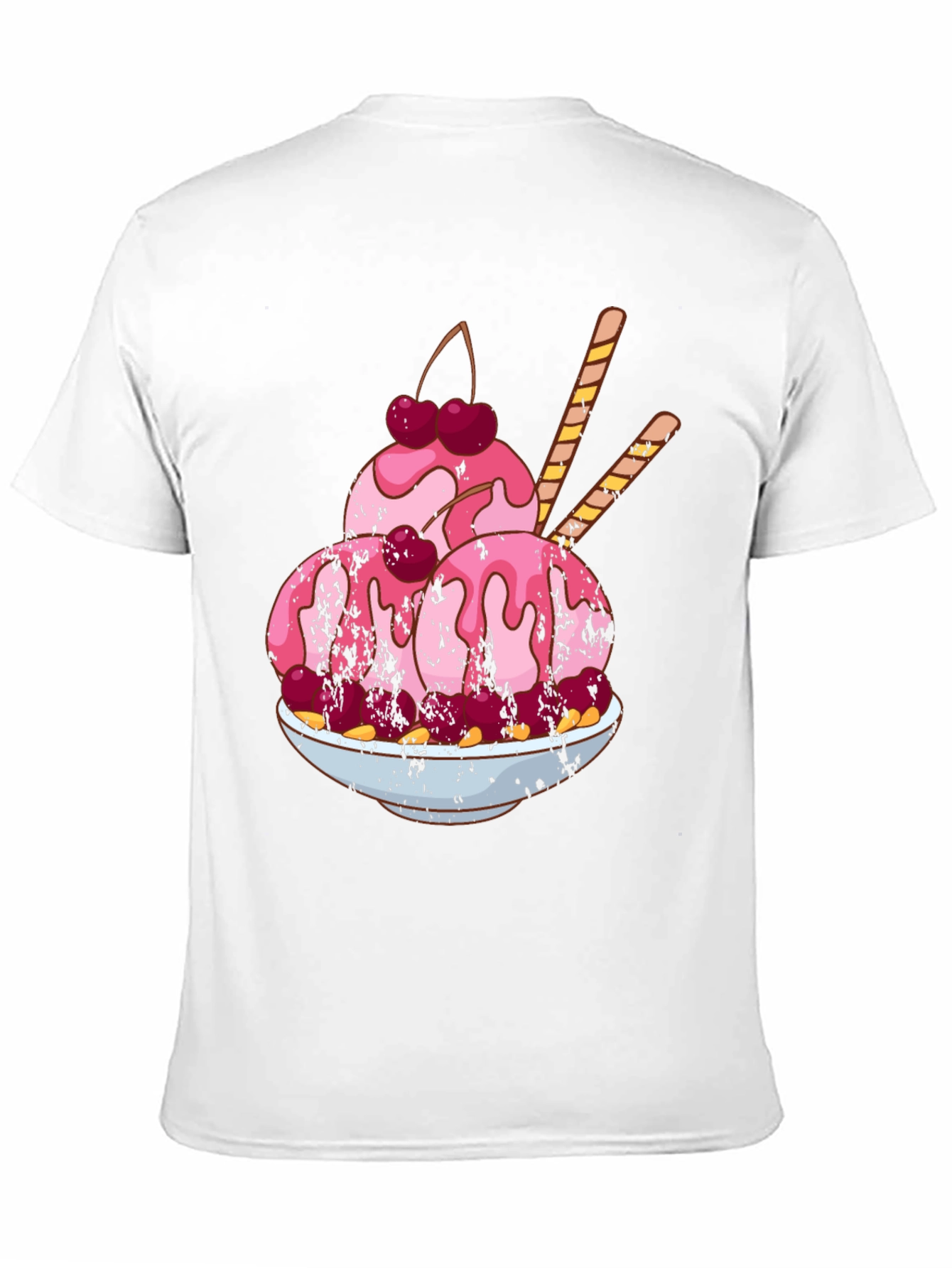 Black Ice Cream Sundae Graphic T-Shirt - Fun Foodie Tee view 11