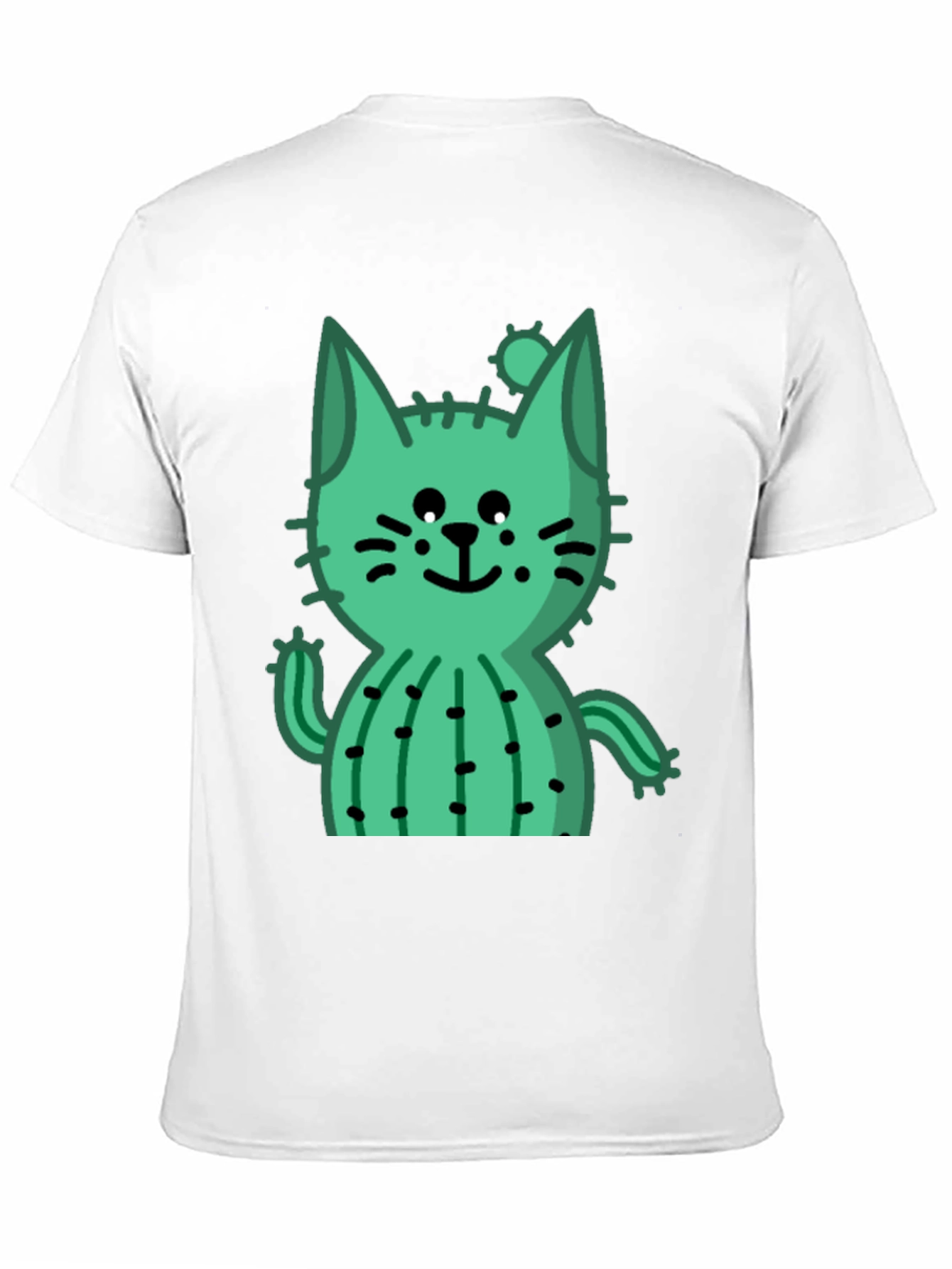 Black Cactus Cat Black T-Shirt - Trendy and Unique view 11