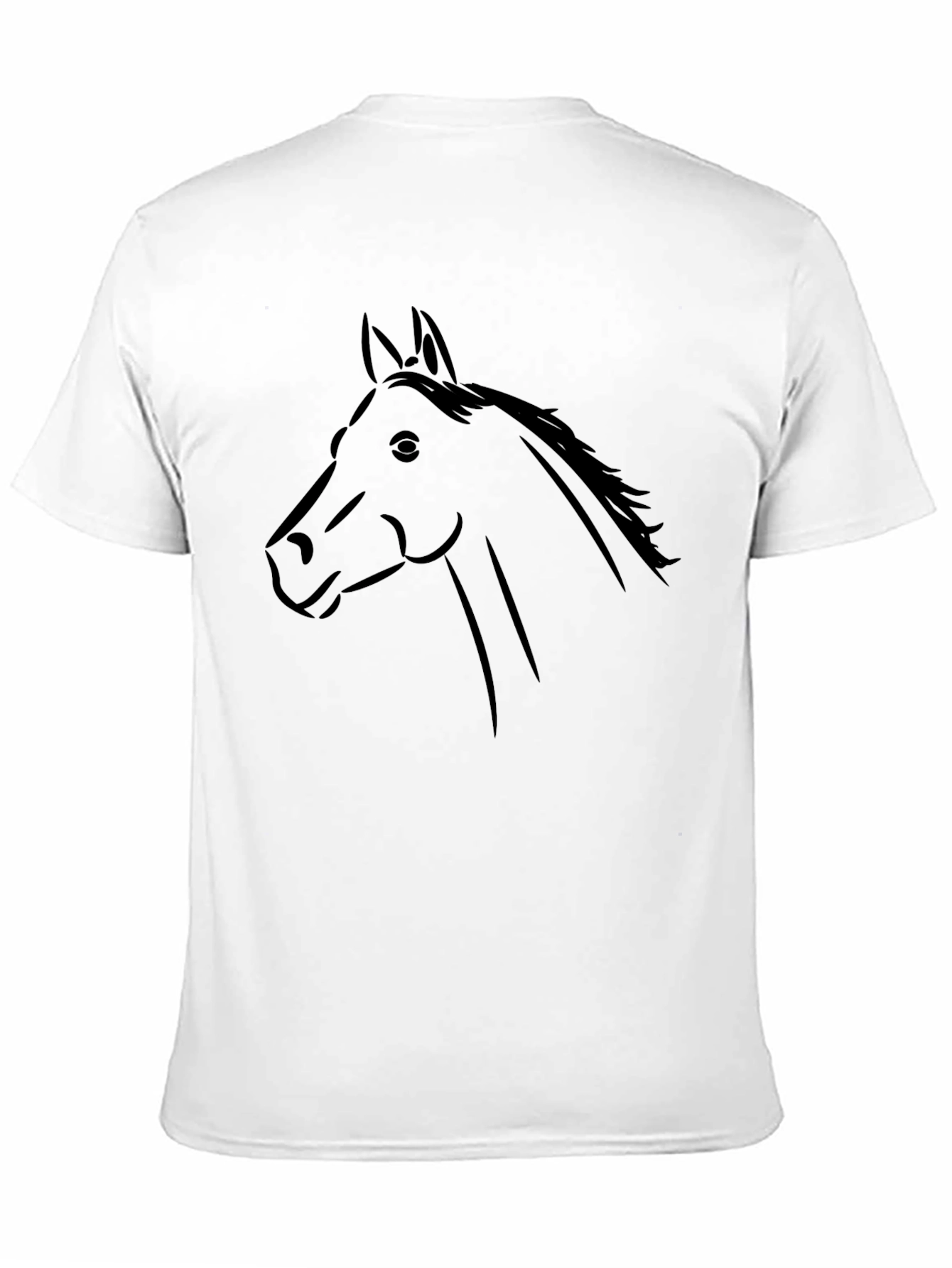 Black Black Horse Graphic Tee - Stylish Animal Print Shirt view 11