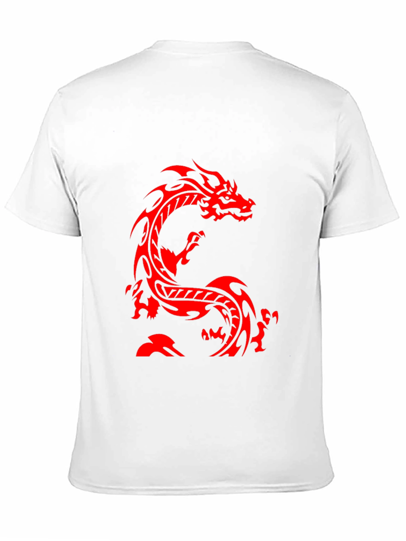 Black Red Dragon Graphic Black T-Shirt - Casual Style view 11