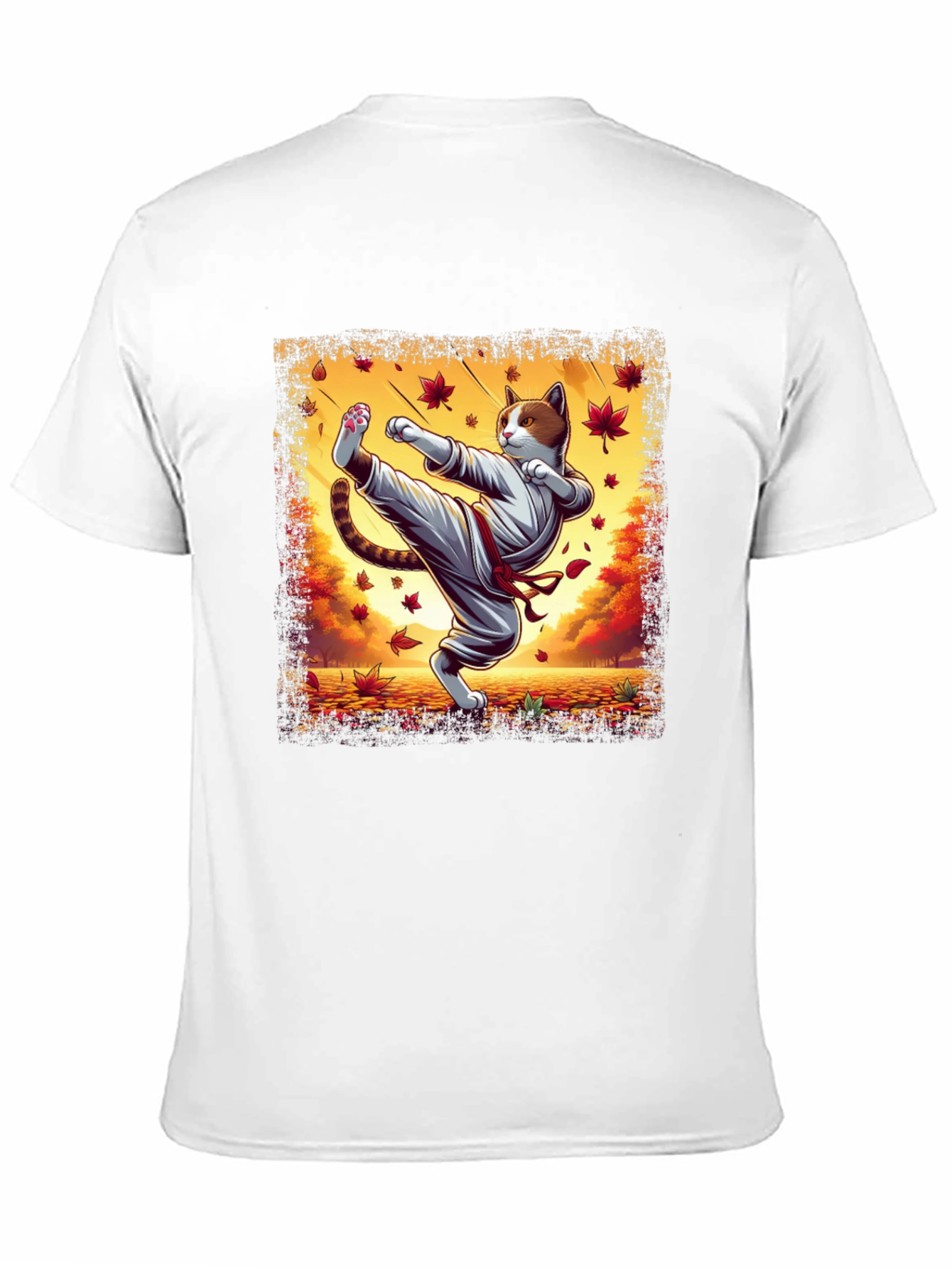 Black Karate Cat T-Shirt - Martial Arts Kitten Tee view 11