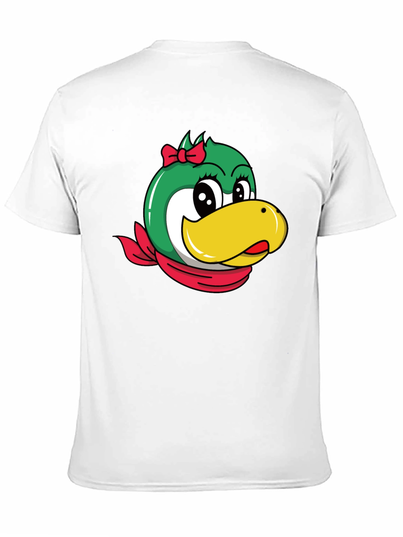 Black Cartoon Duck Head Graphic T-Shirt view 11