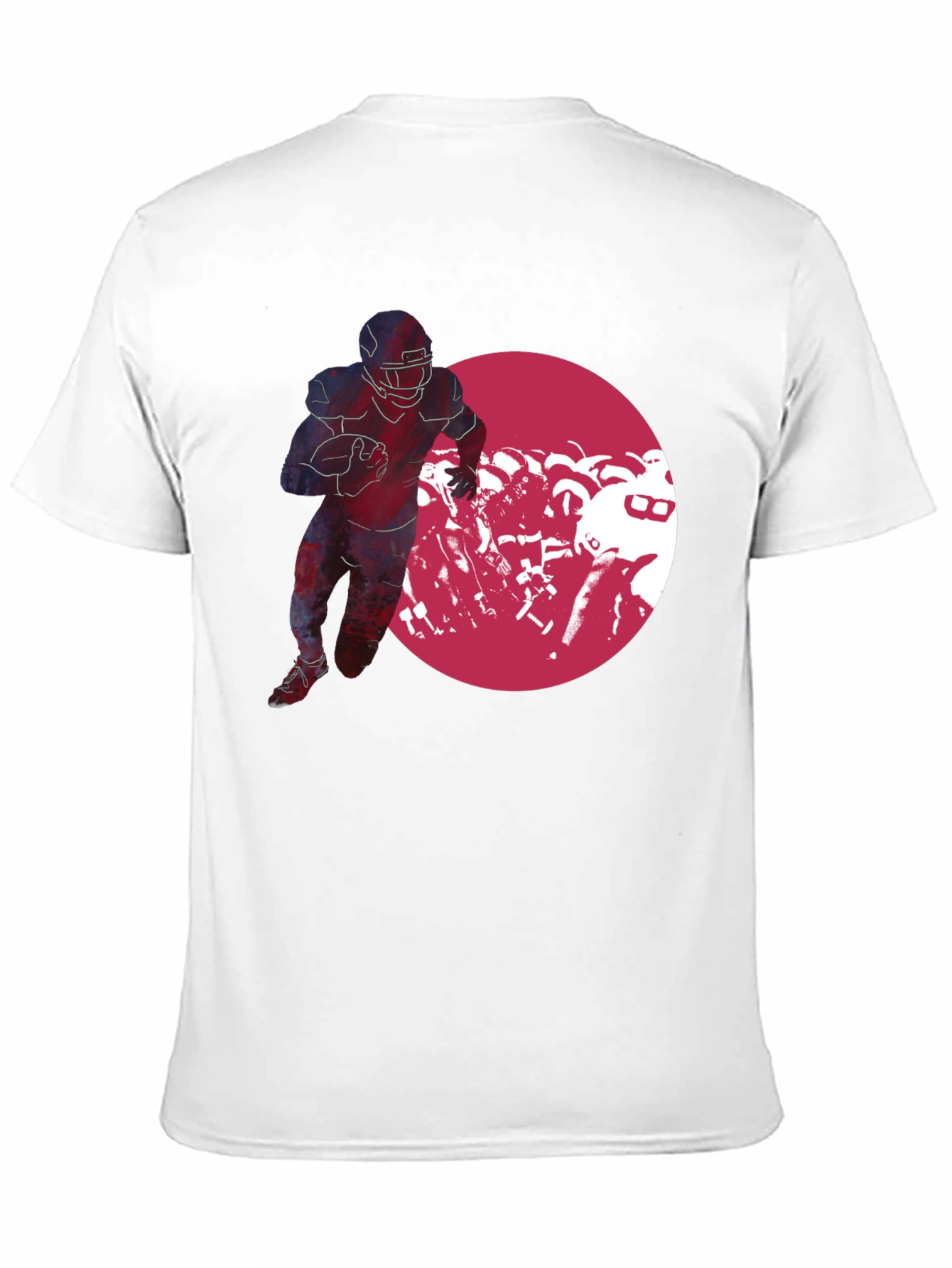 Black Football Player Graphic Black T-Shirt view 11