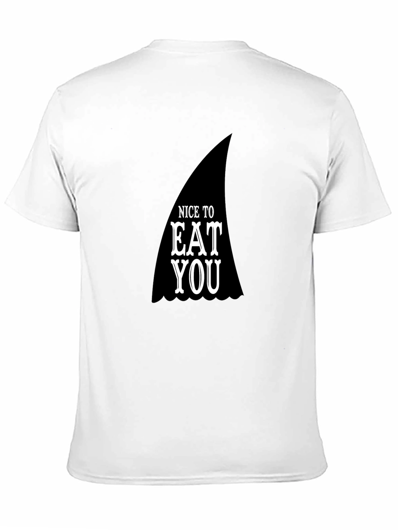 Black Nice To Eat You Shark Fin T-Shirt view 11
