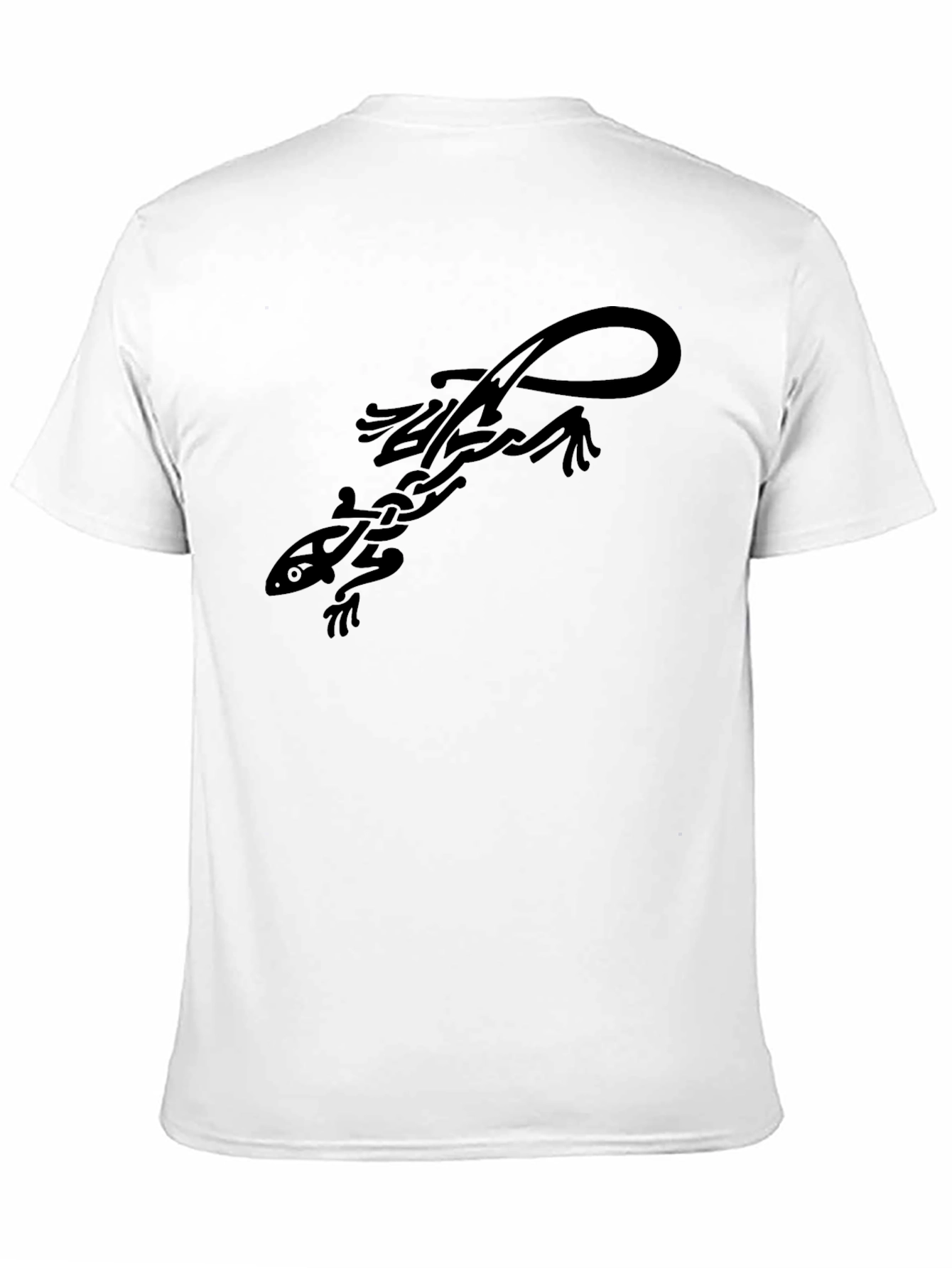 Black Tribal Lizard Graphic Tee - Cool Casual Style view 11