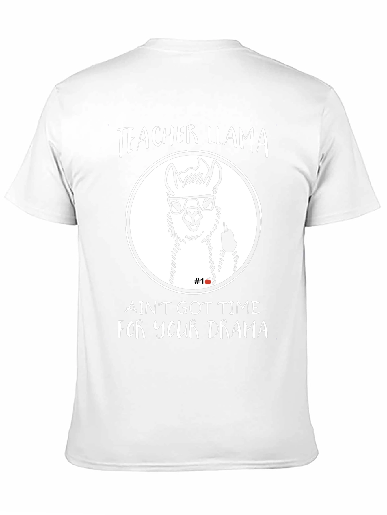 Black Teacher Llama Black T-Shirt - Ain't Got Time For Your Drama view 11