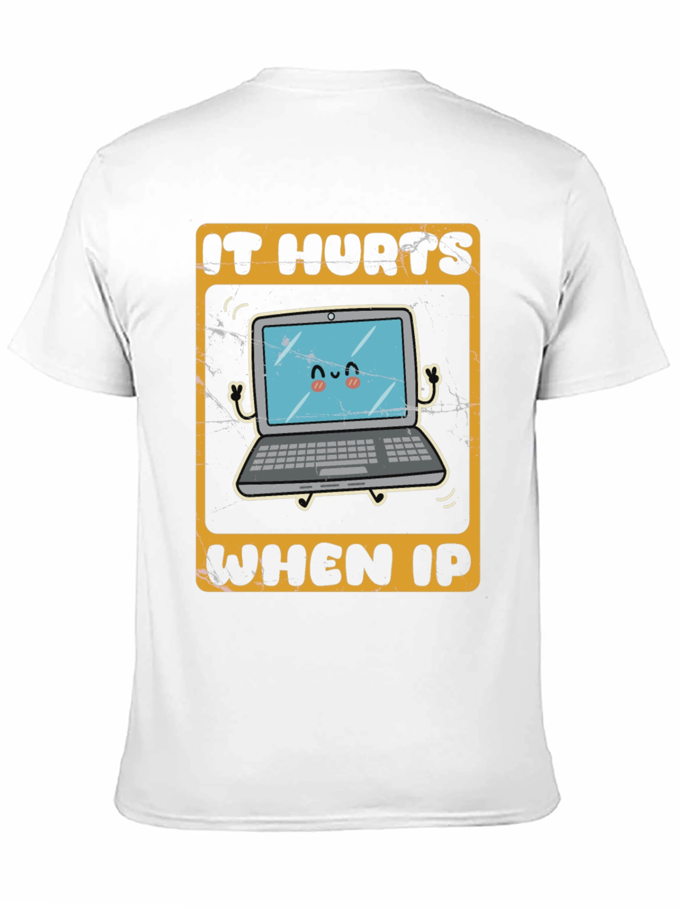 Black It Hurts When IP Funny Tech T-Shirt view 11