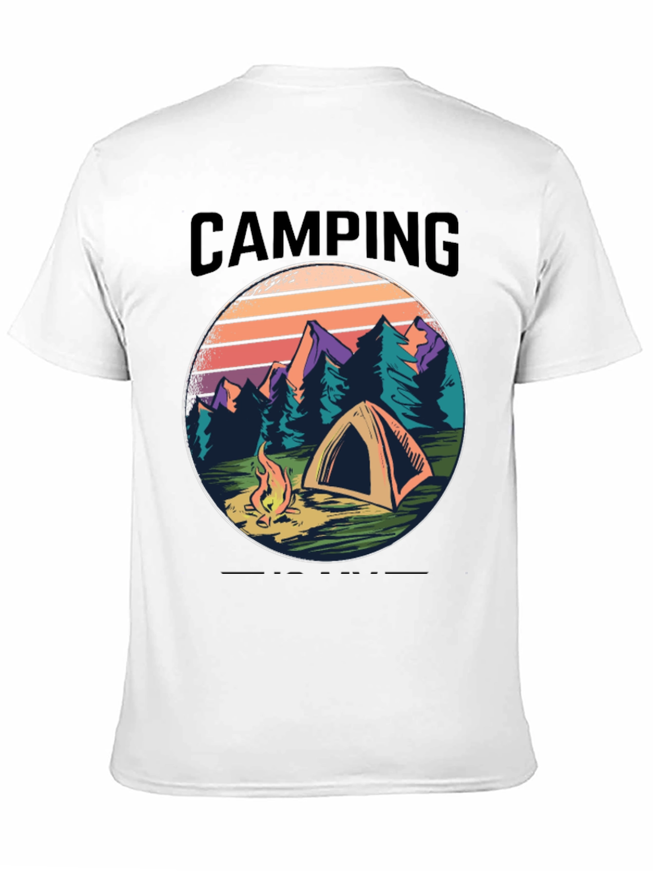 Black Camping Graphic Tee - Nature Adventure Shirt view 11