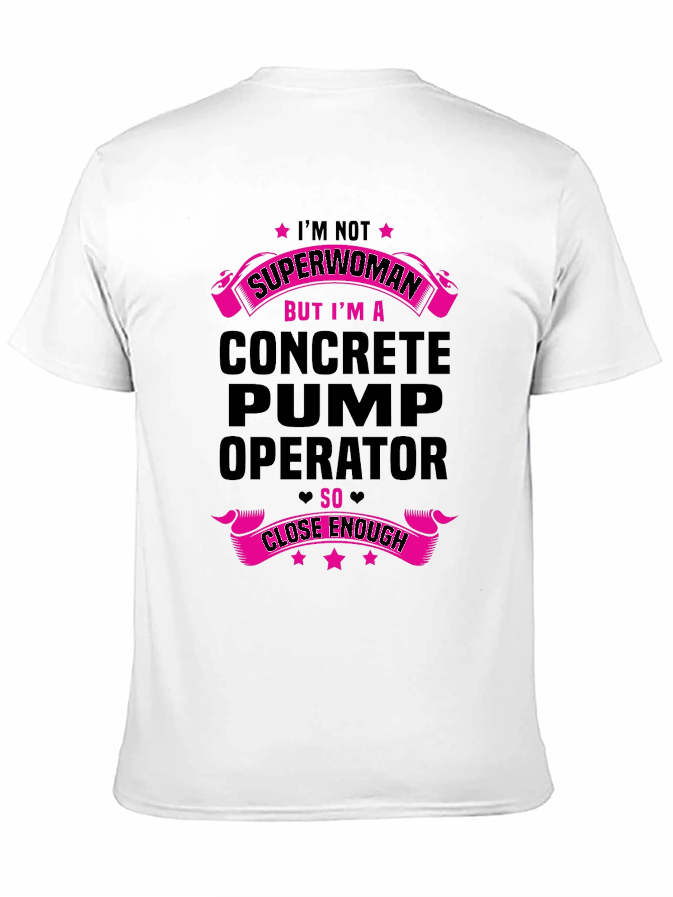 Black Concrete Pump Operator T-Shirt - Superwoman Gift view 11