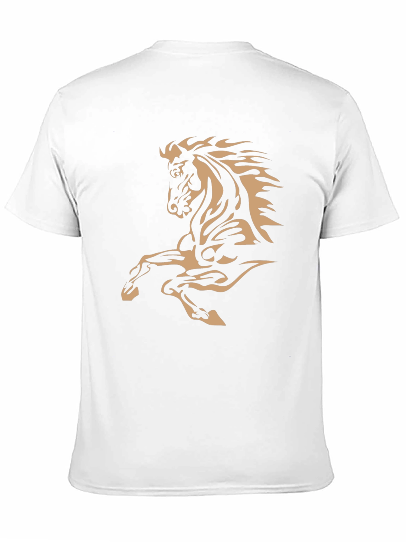 Black Black T-Shirt with Horse Design view 11