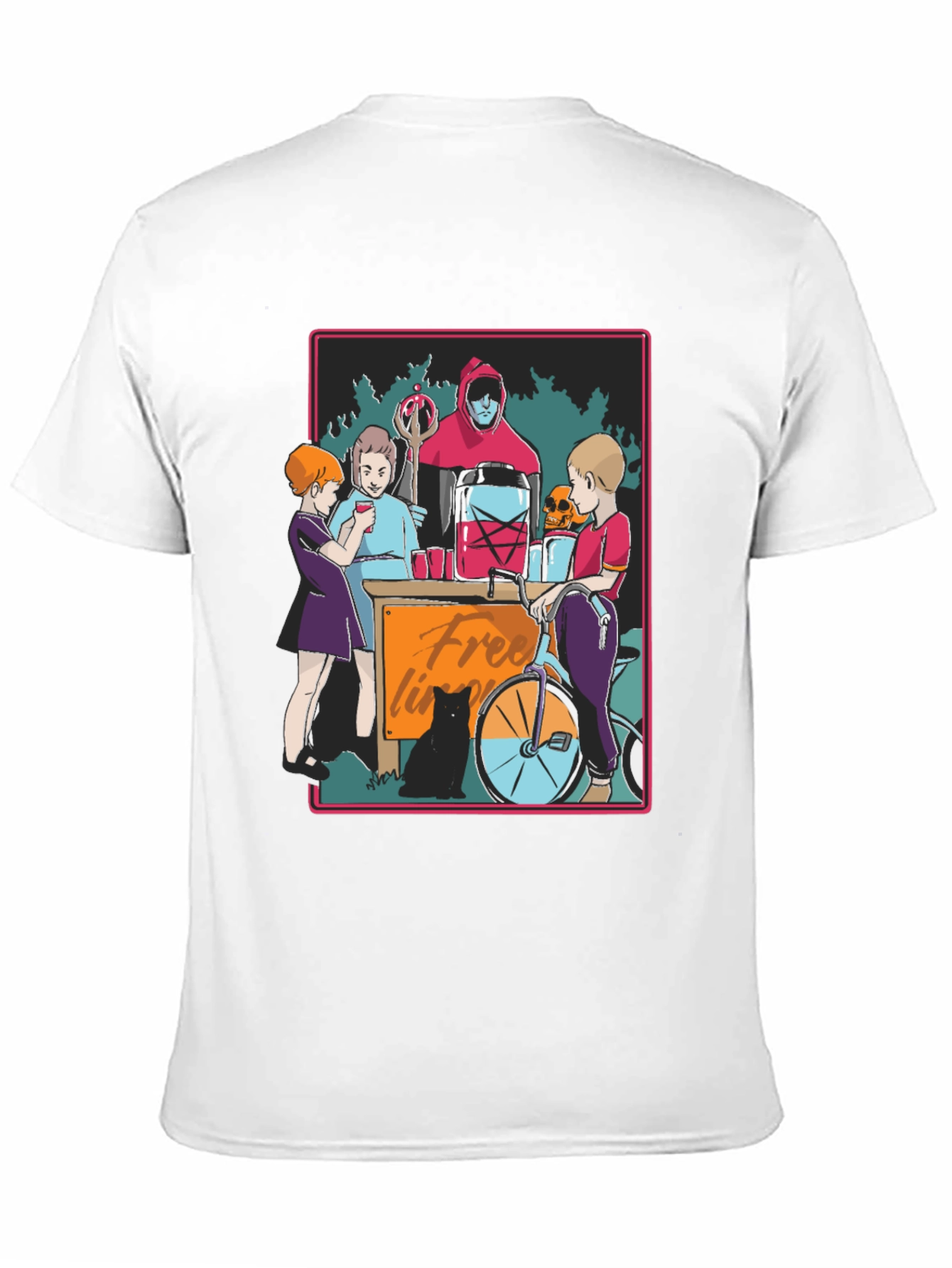 Black Cartoon Graphic Print Tee view 11