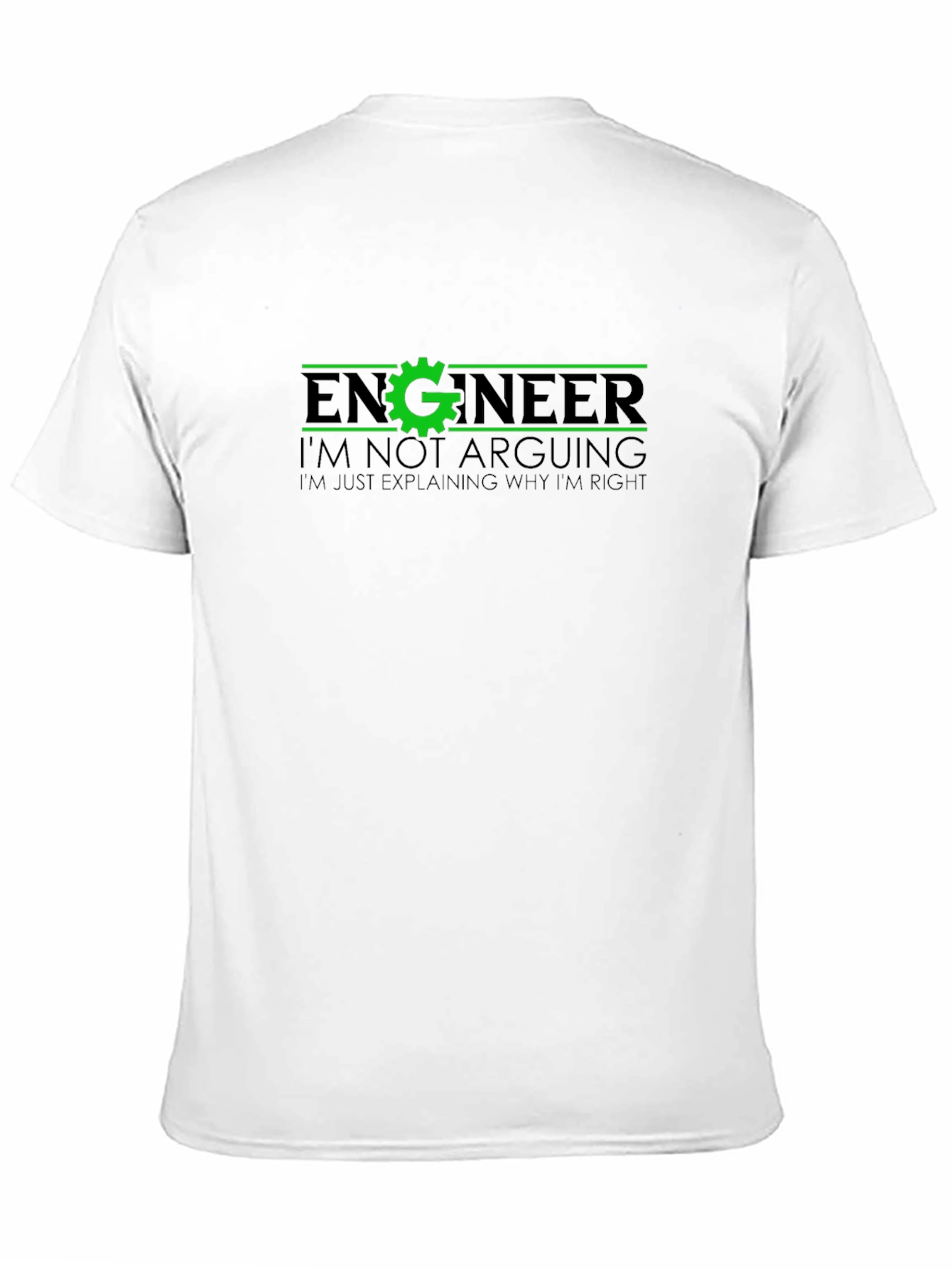 Black Engineer Funny T-Shirt - I'm Not Arguing view 11