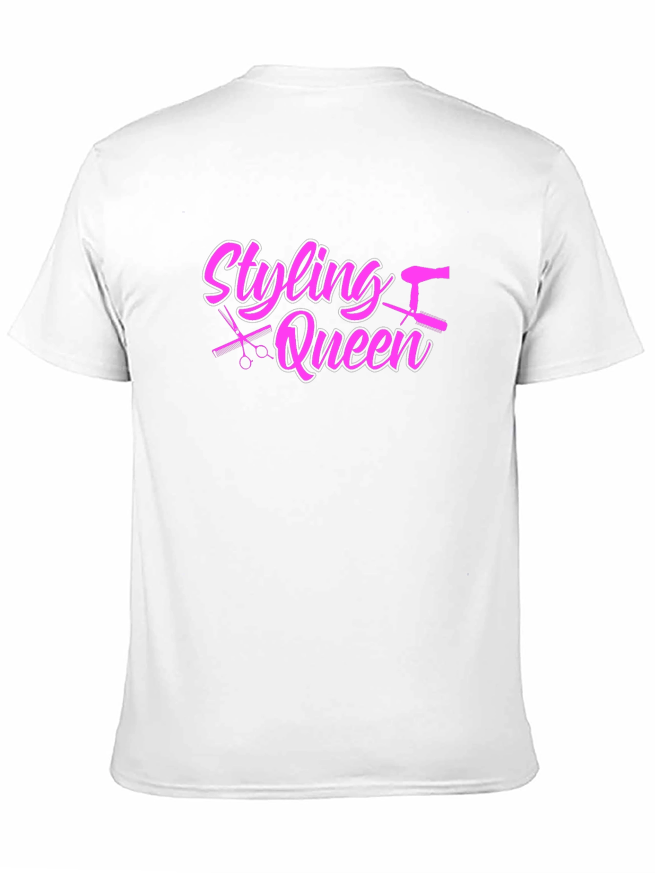 Black Styling Queen Graphic Tee - Hairdresser T-Shirt view 11