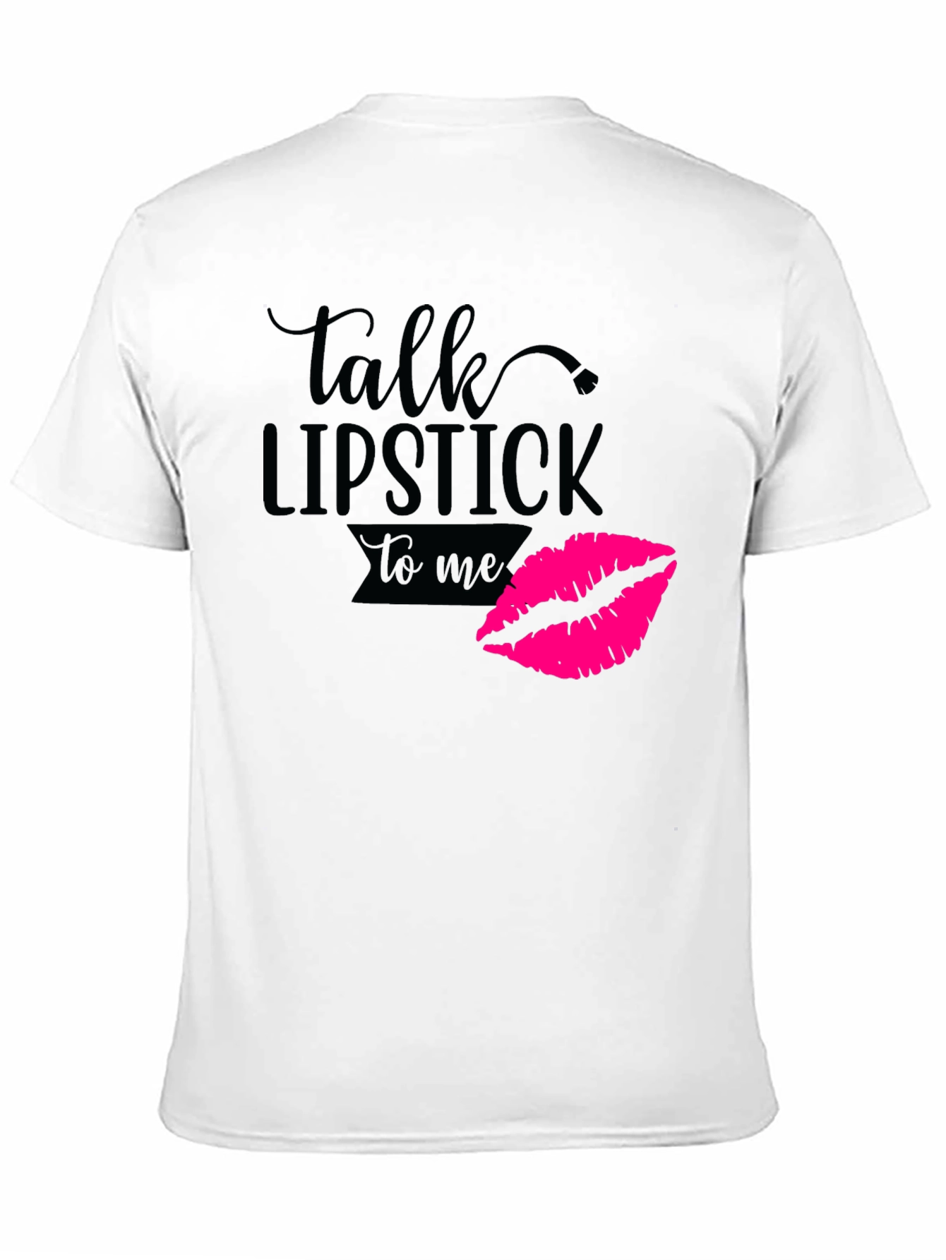 Black Talk Lipstick to Me Graphic Tee view 11