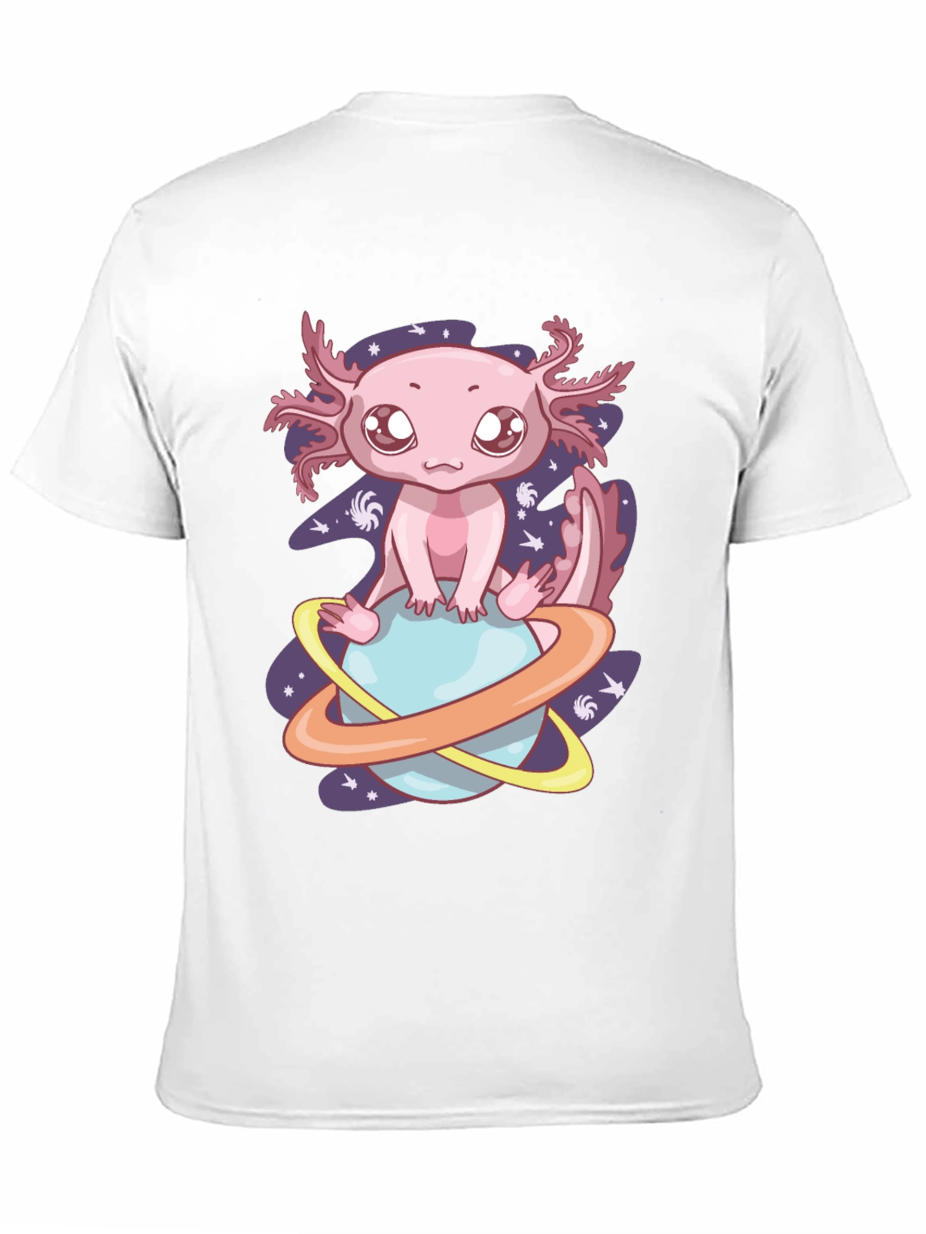 Black Axolotl Planet Graphic Tee - Cute & Unique Design view 11