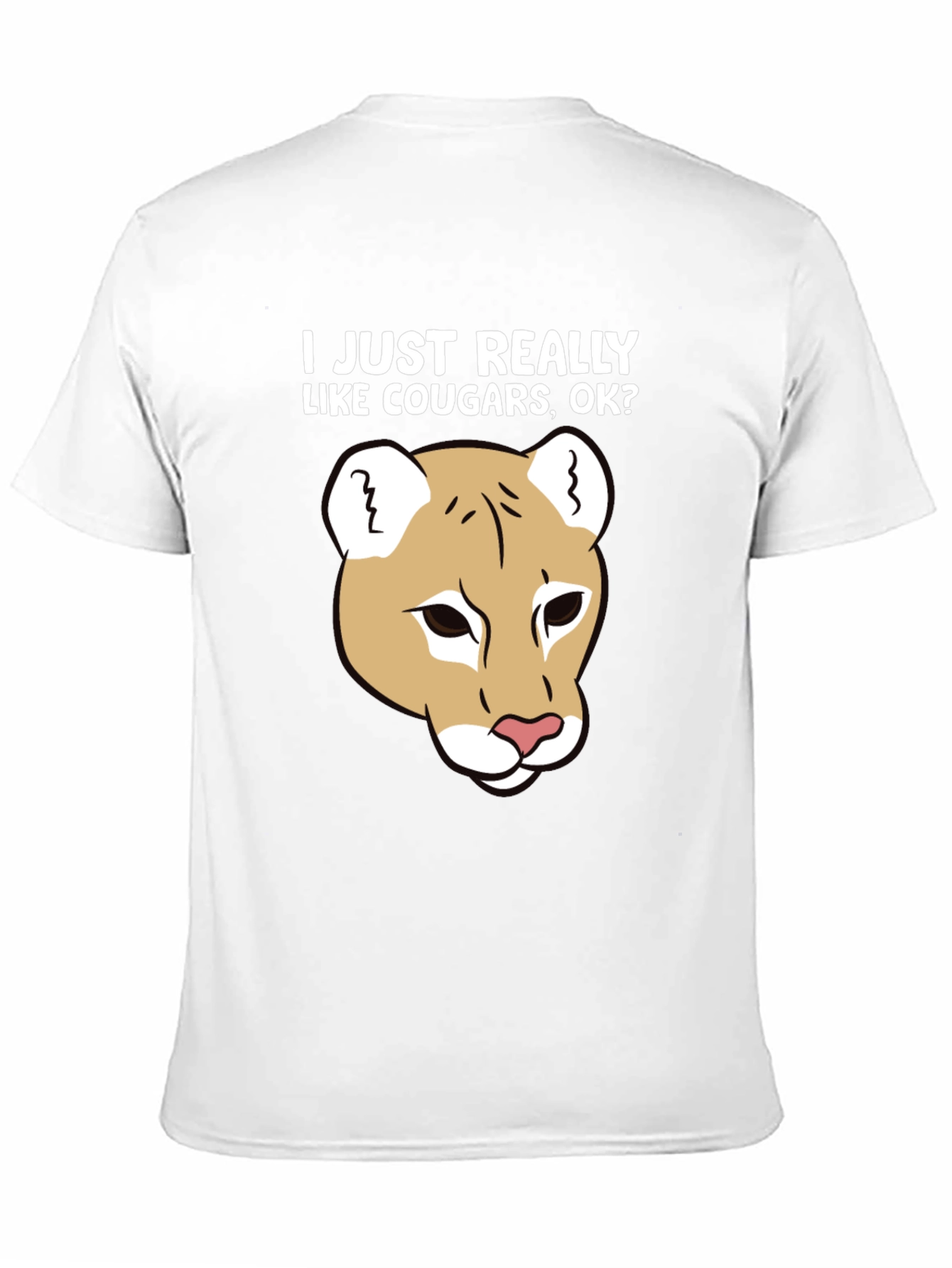 Black Cougar Lover Graphic T-Shirt, Fun Novelty Tee view 11