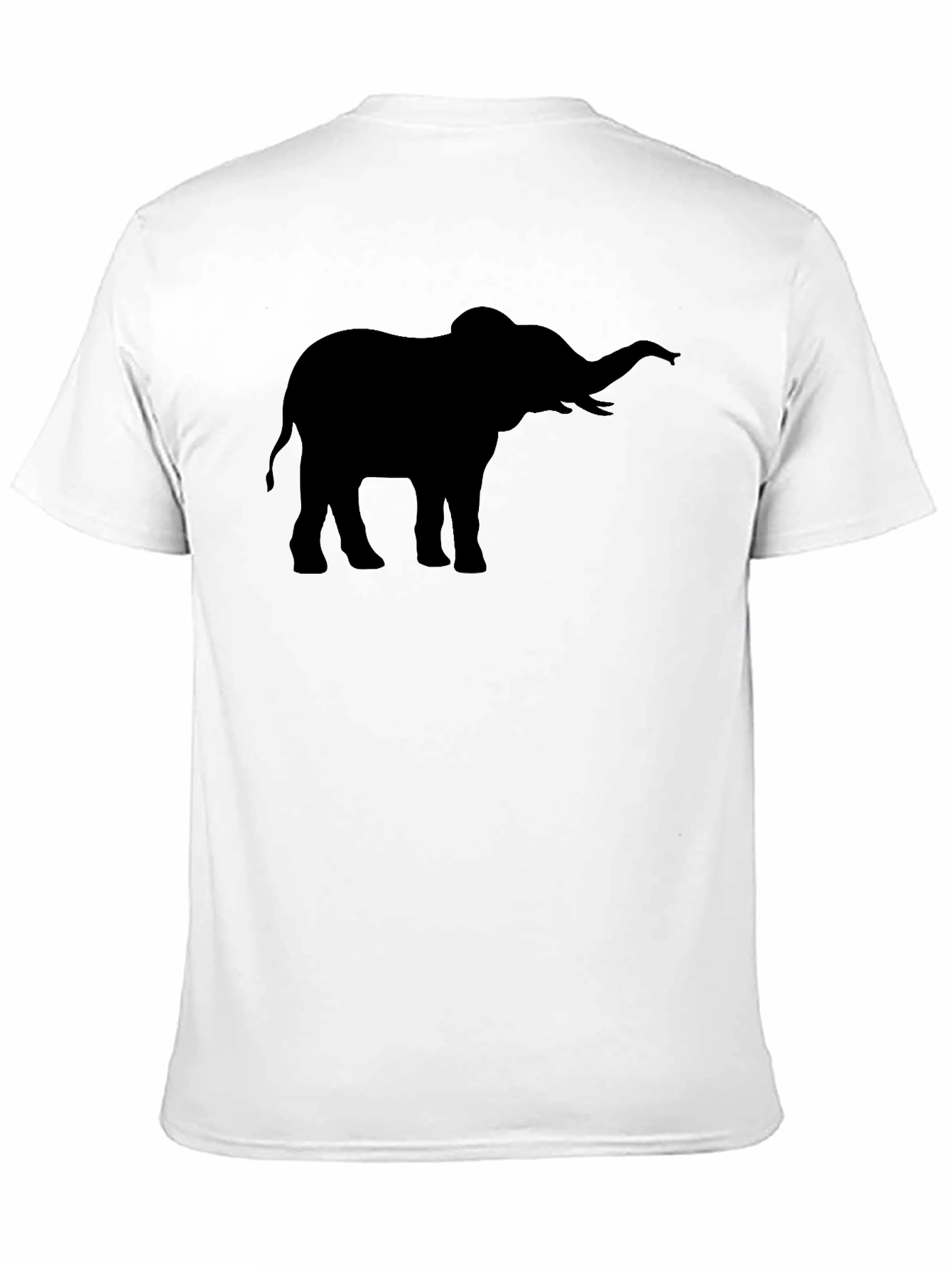 Black Elephant Silhouette Graphic Tee - Black view 11
