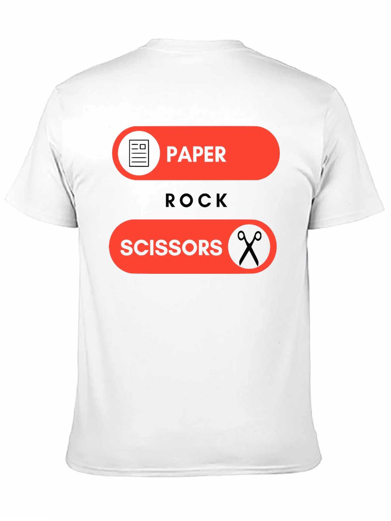 Black Paper Rock Scissors Graphic Tee - Fun Casual Wear view 11