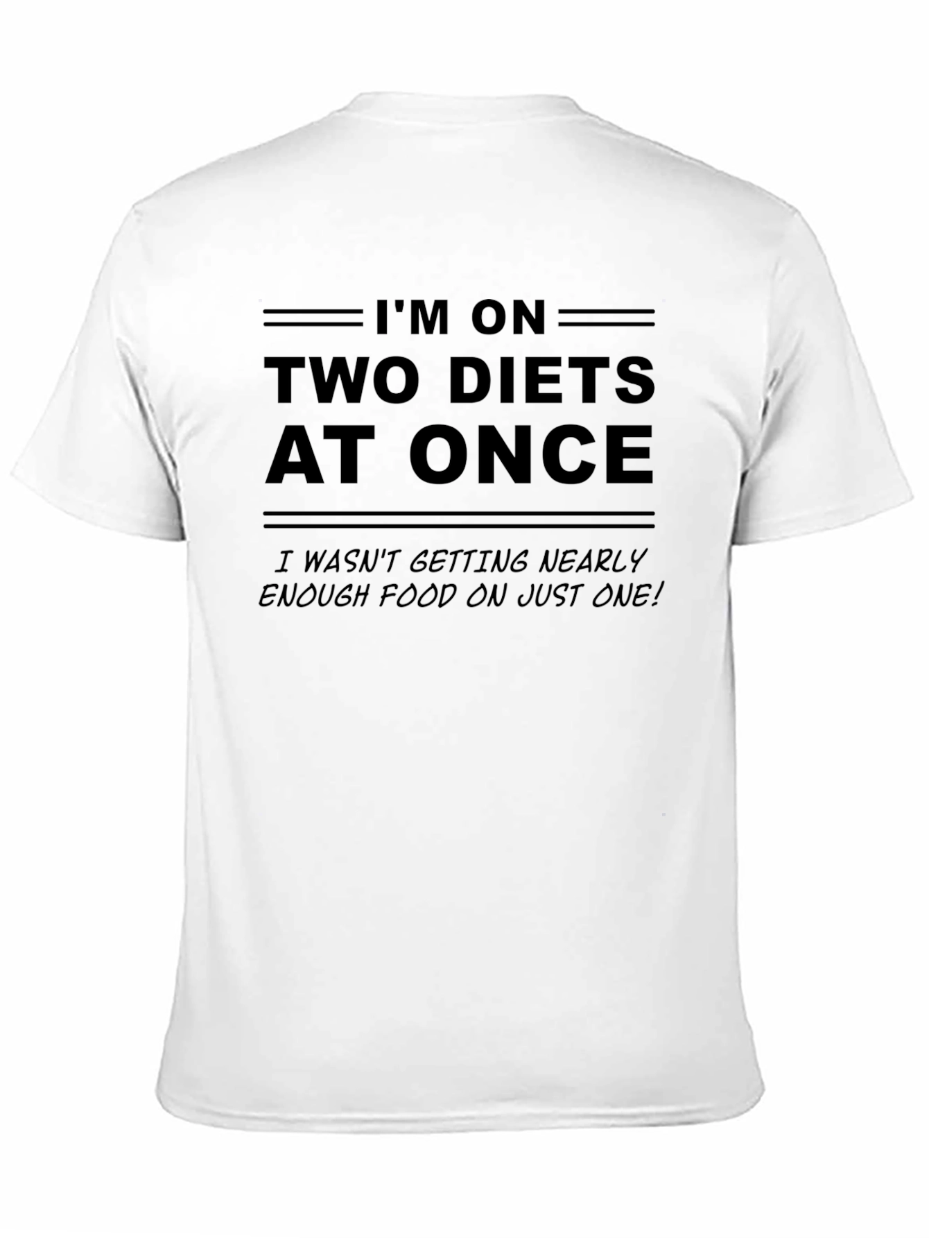 Black Funny Diet Humor T-Shirt - Two Diets At Once view 11