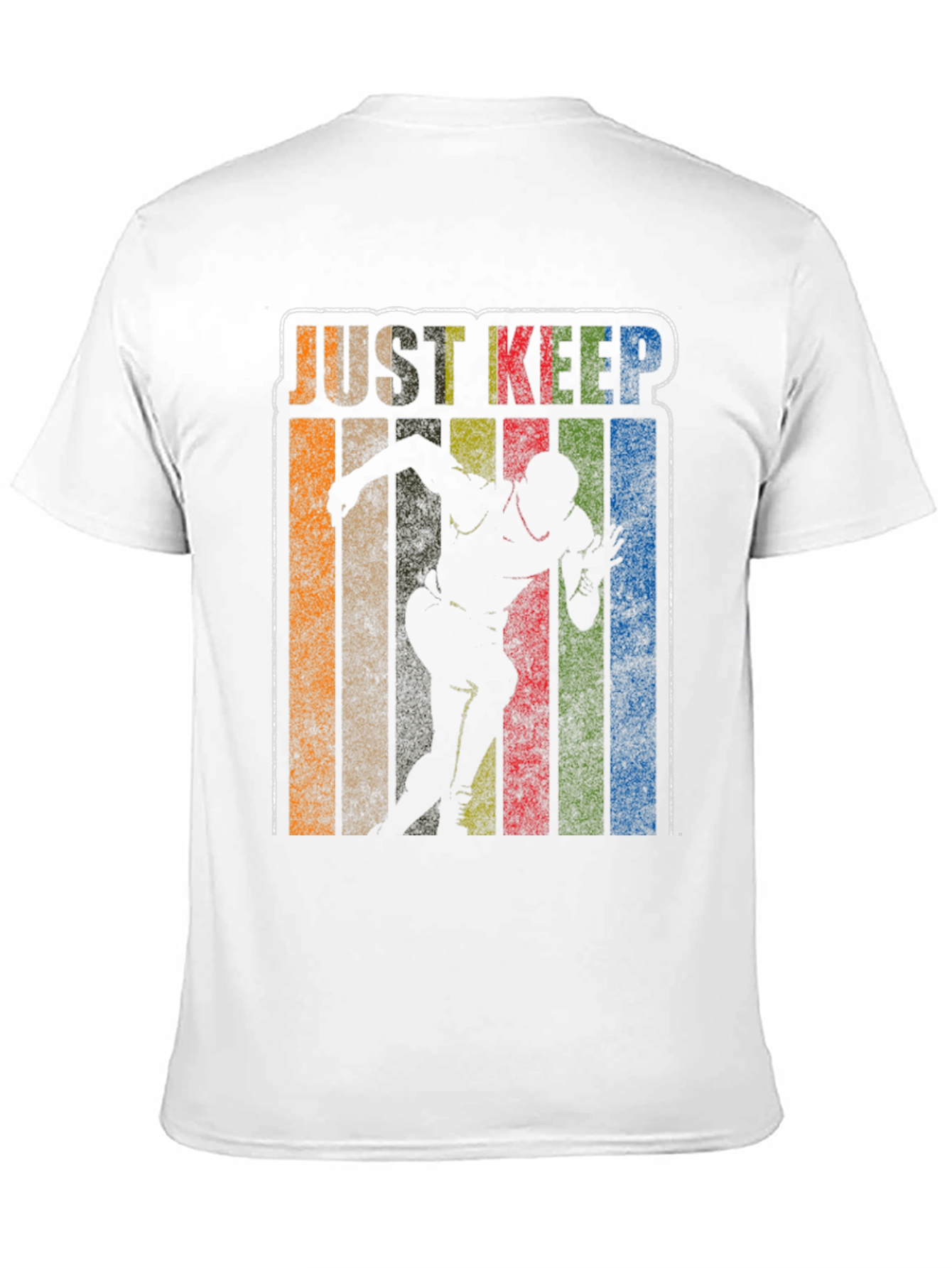 Black Just Keep Running Retro T-Shirt view 11