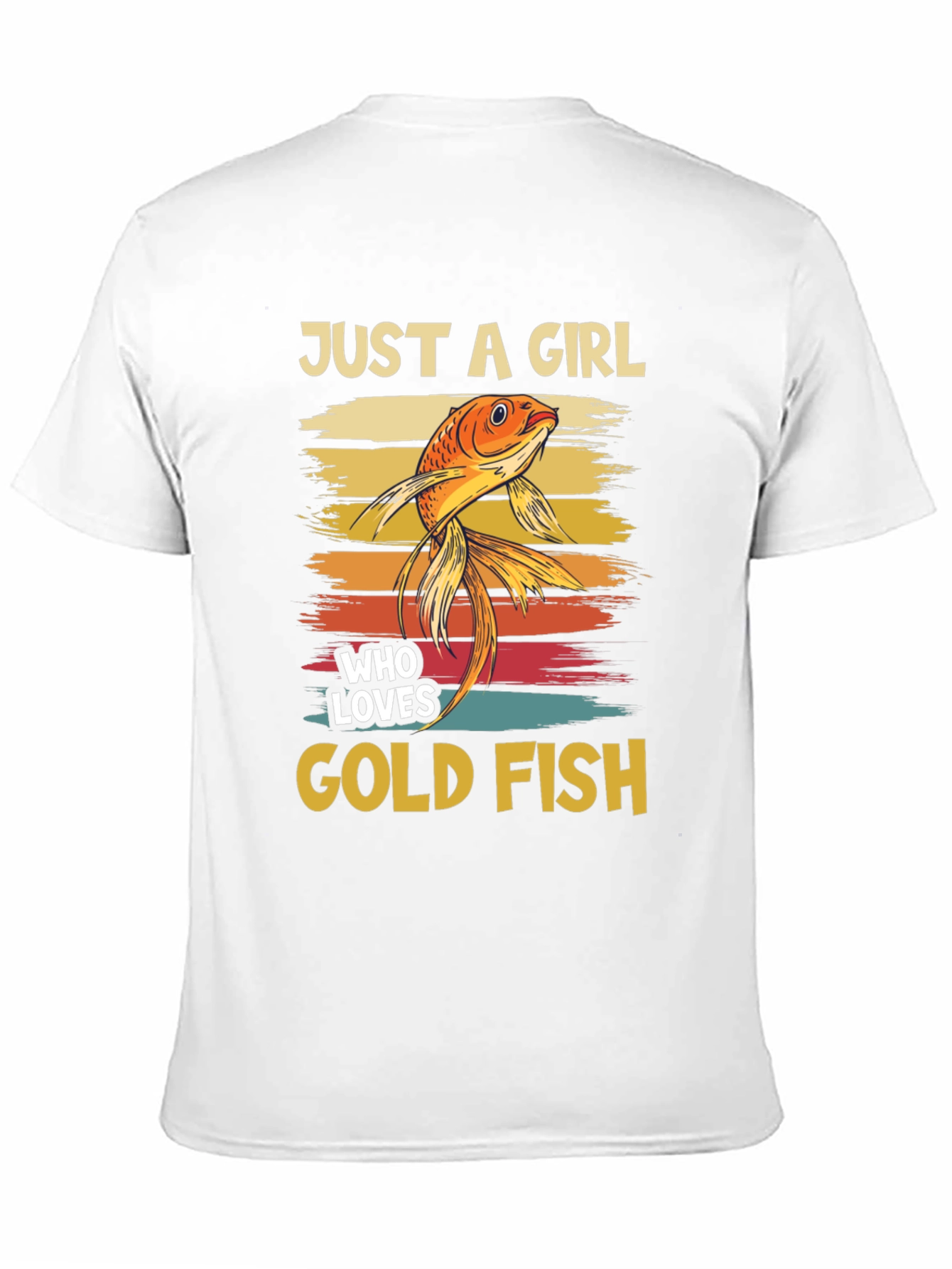 Black Just A Girl Who Loves Goldfish T-Shirt view 11