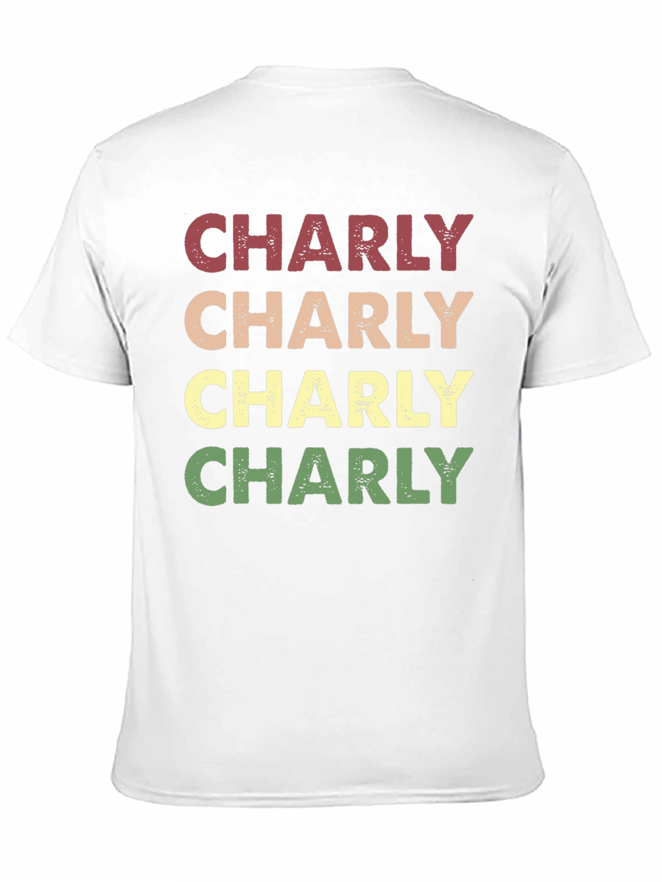 Black Retro Charly T-Shirt - Vintage Style Name Tee view 11