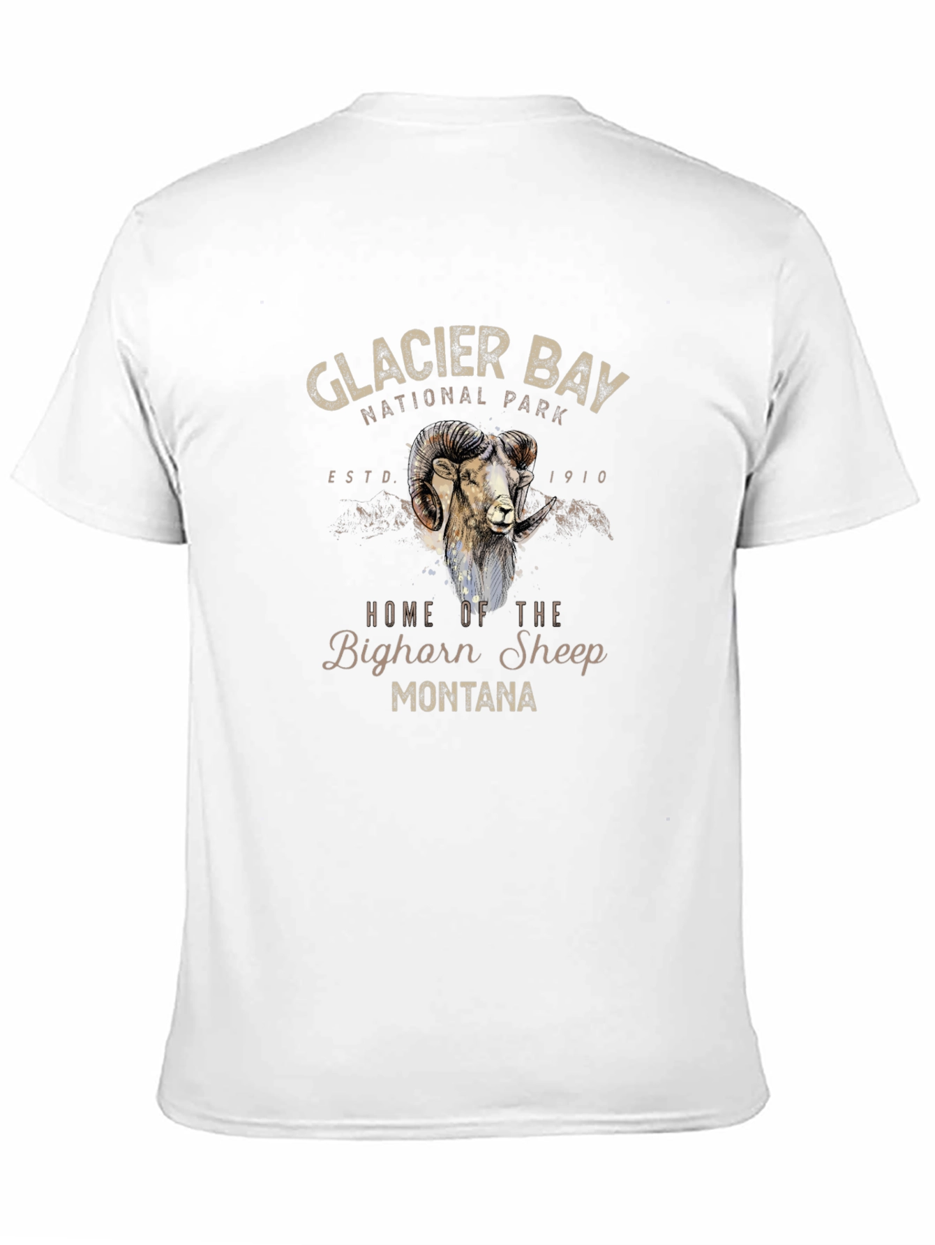 Black Glacier Bay National Park Bighorn Sheep T-Shirt view 11