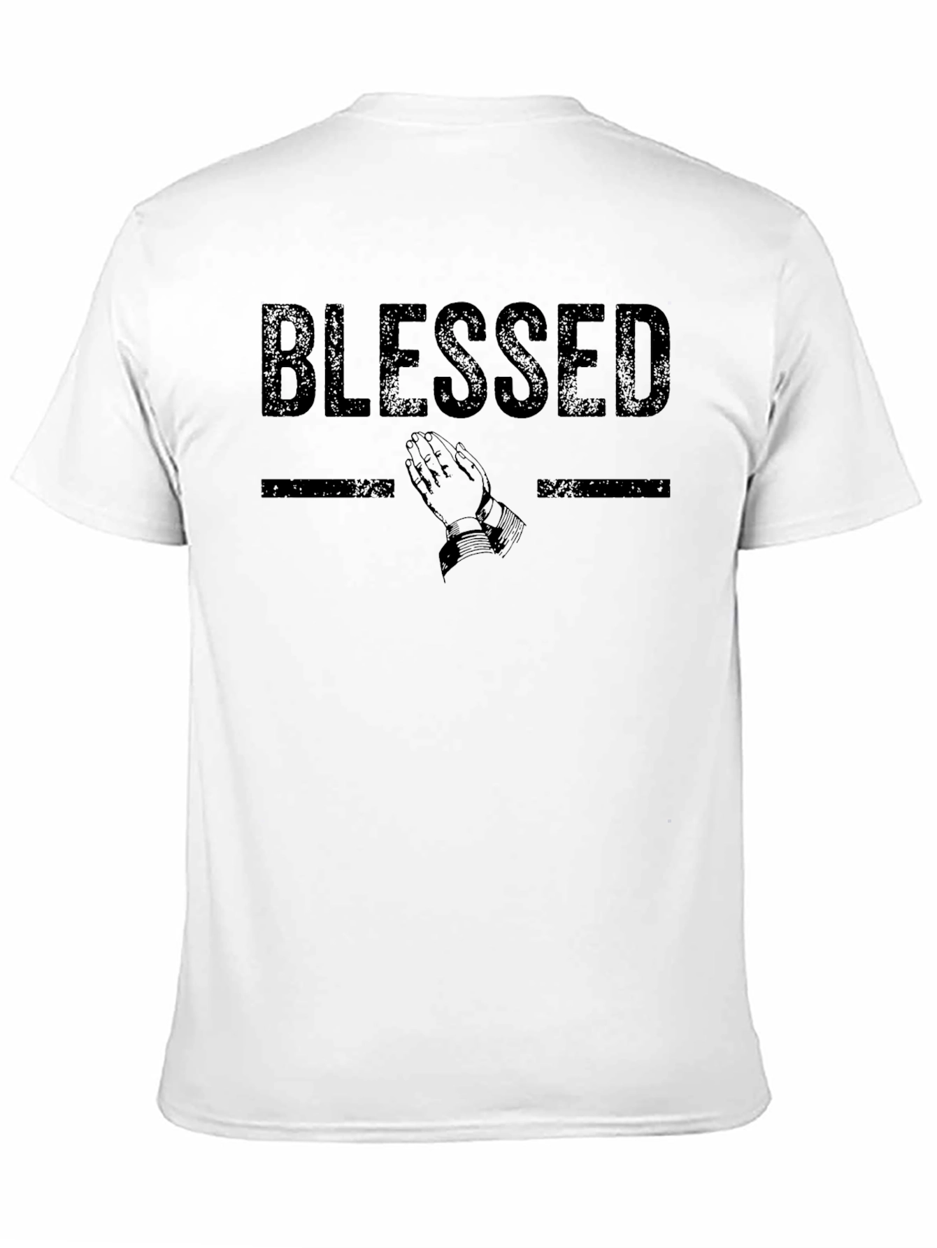 Black Blessed Graphic Print T-Shirt view 11
