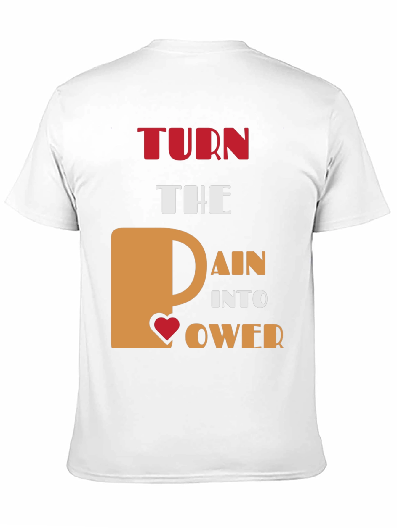 Black Turn Pain Into Power Graphic T-Shirt view 11