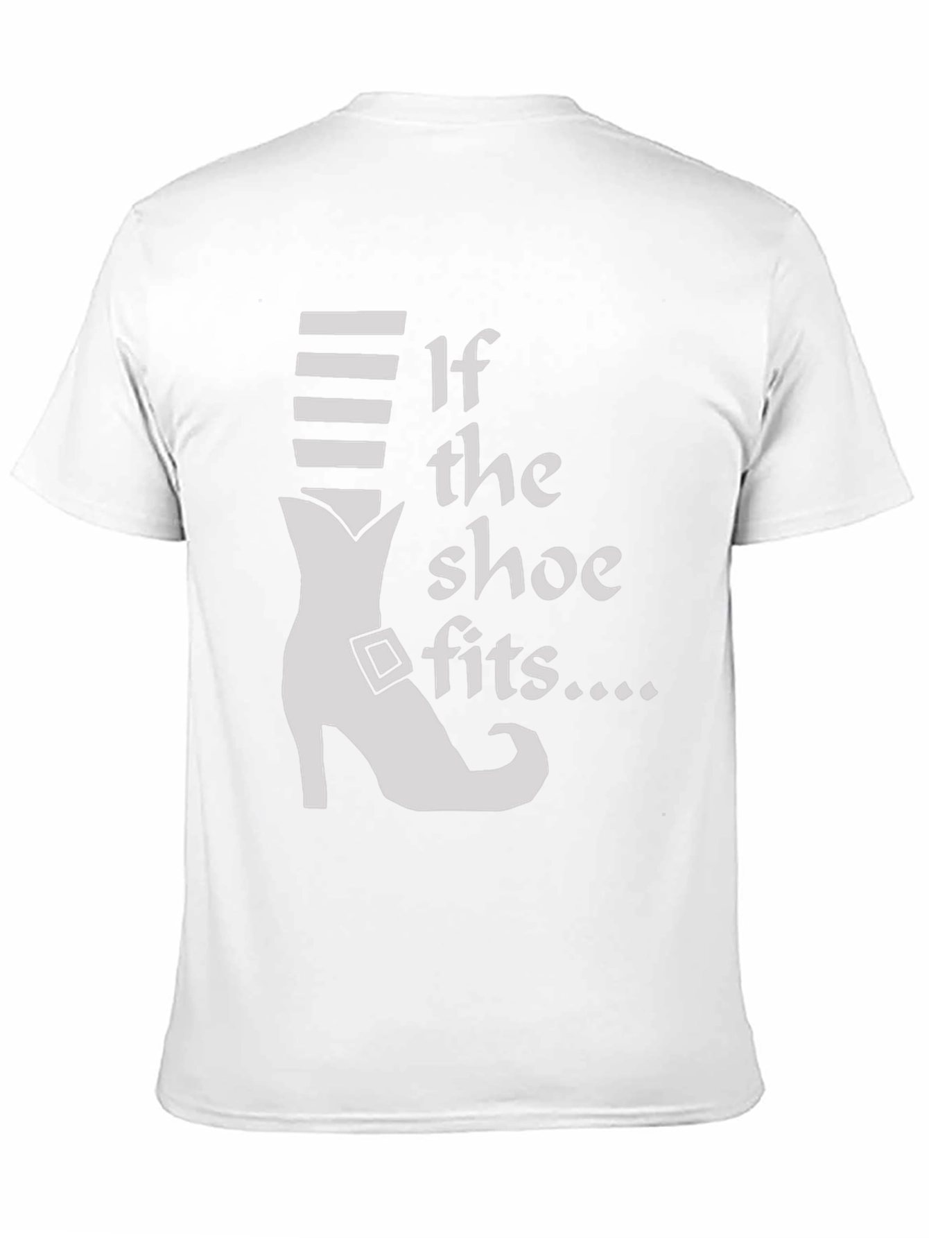 Black If the Shoe Fits T-Shirt - Novelty Witch Shoe Tee view 11