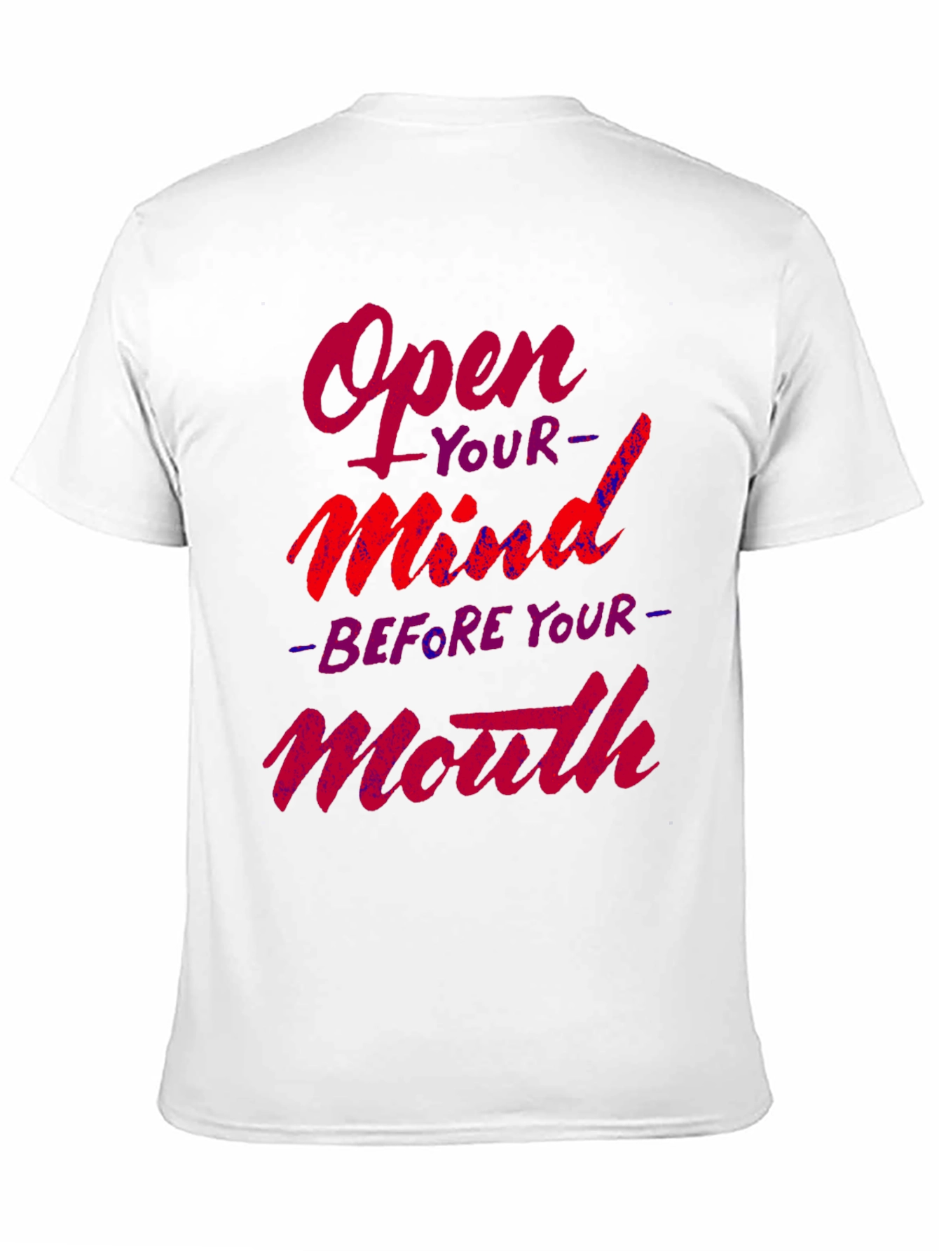Black Open Mind Graphic Tee - Inspiring Slogan T-Shirt view 11