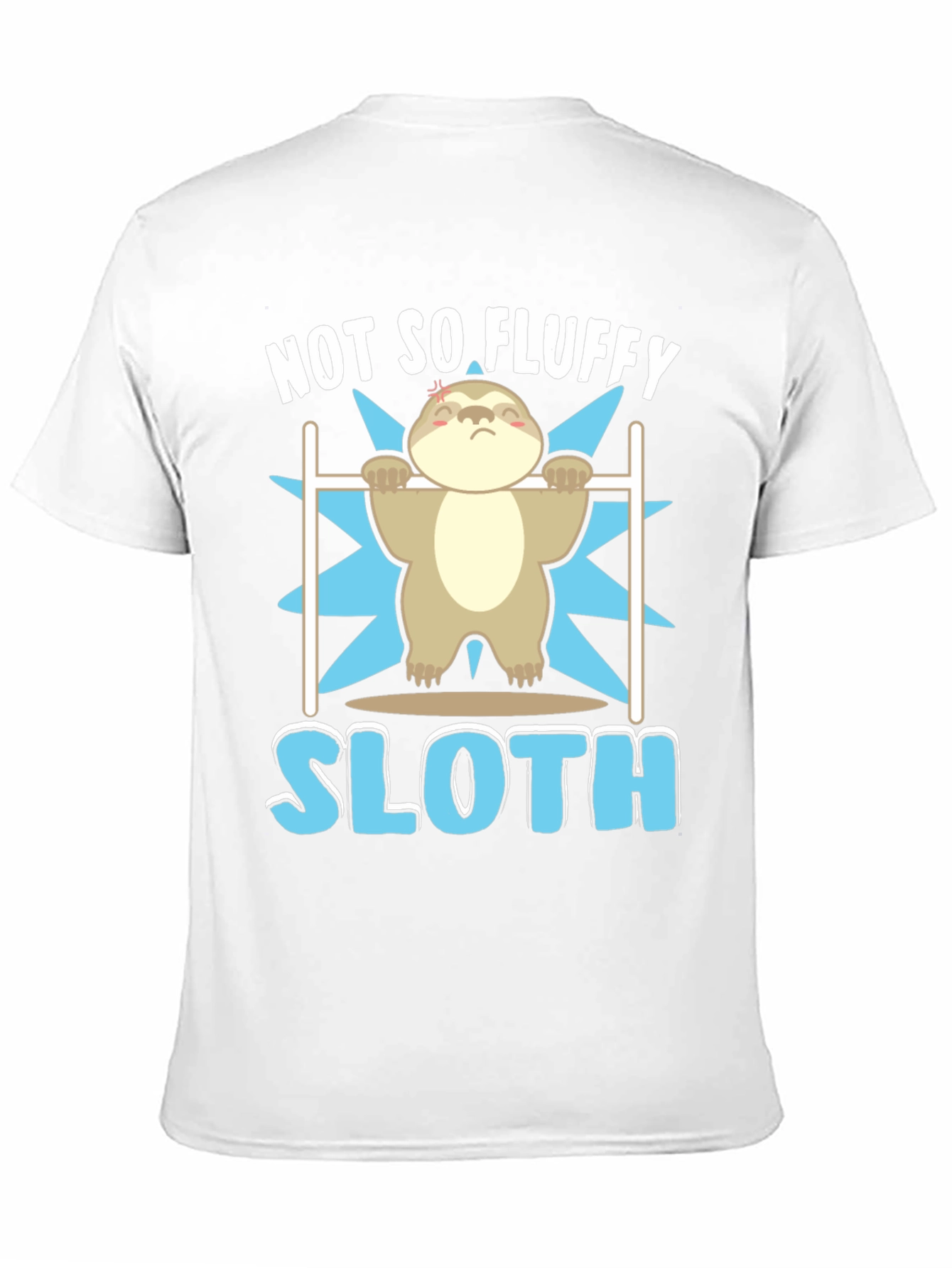 Black Not So Fluffy Sloth Gym T-Shirt view 11