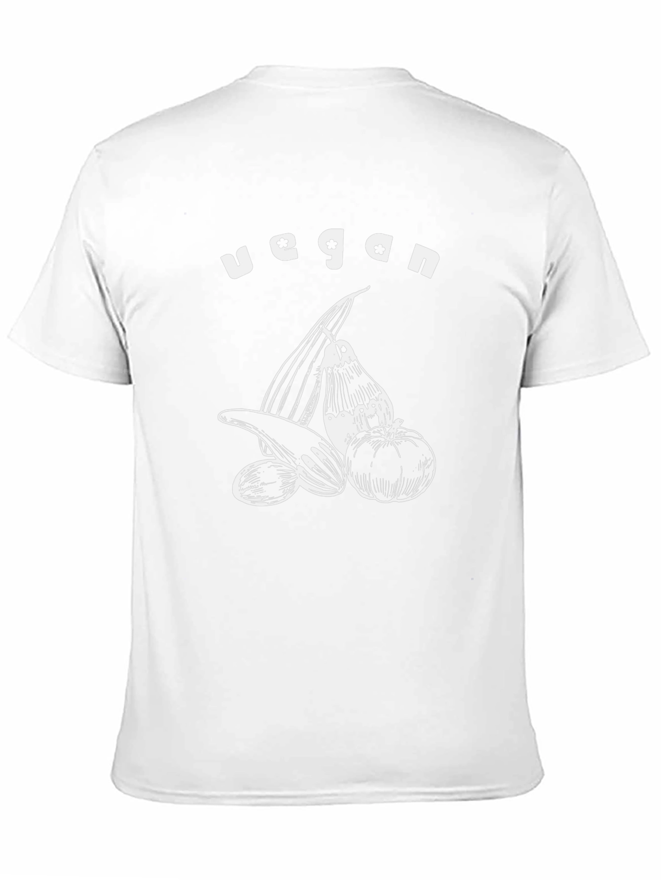 Black Vegan T-Shirt with Vegetable Graphic Print view 11
