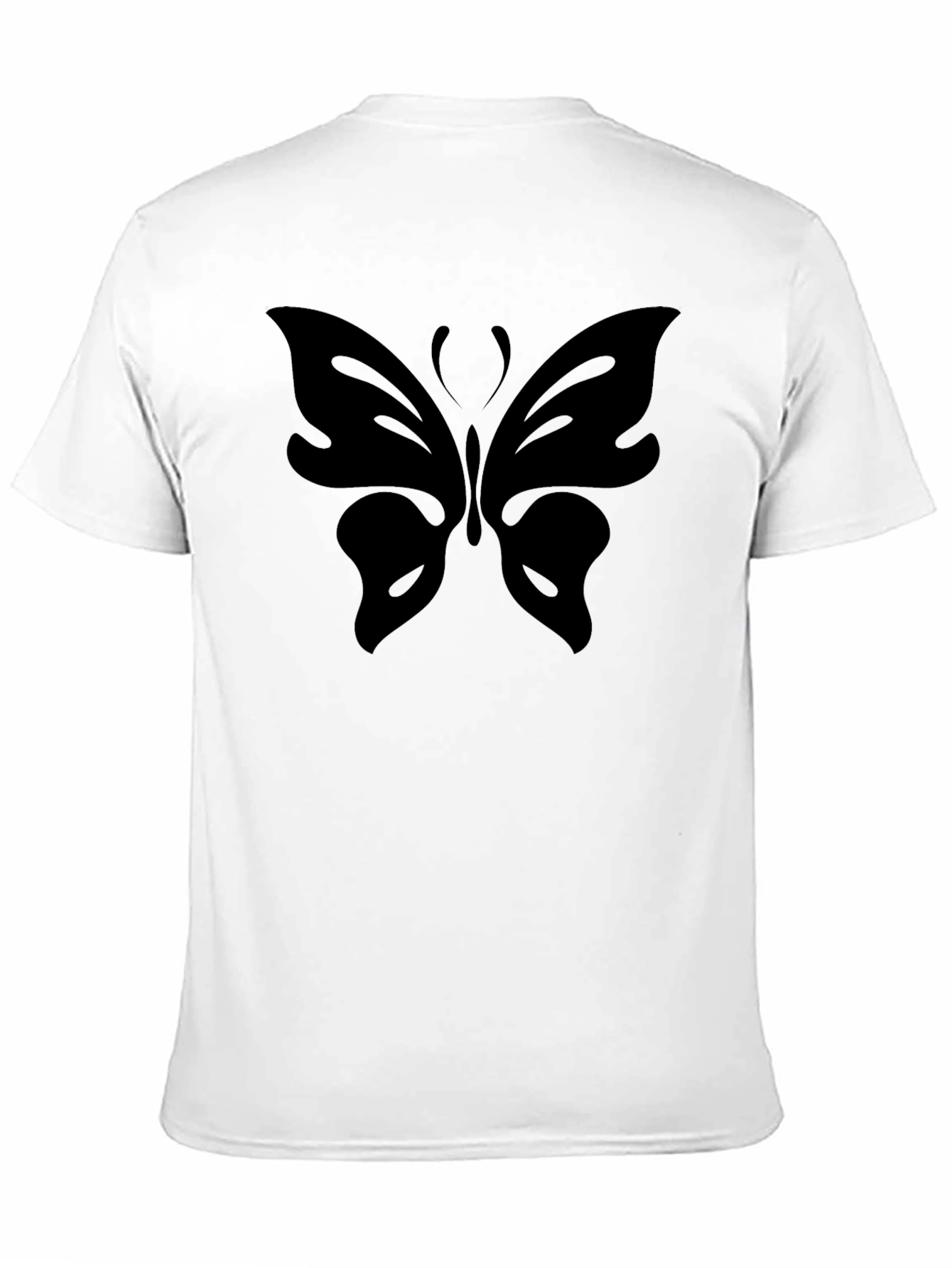 Black Butterfly Graphic Tee - Sleek Black Cotton T-Shirt view 11