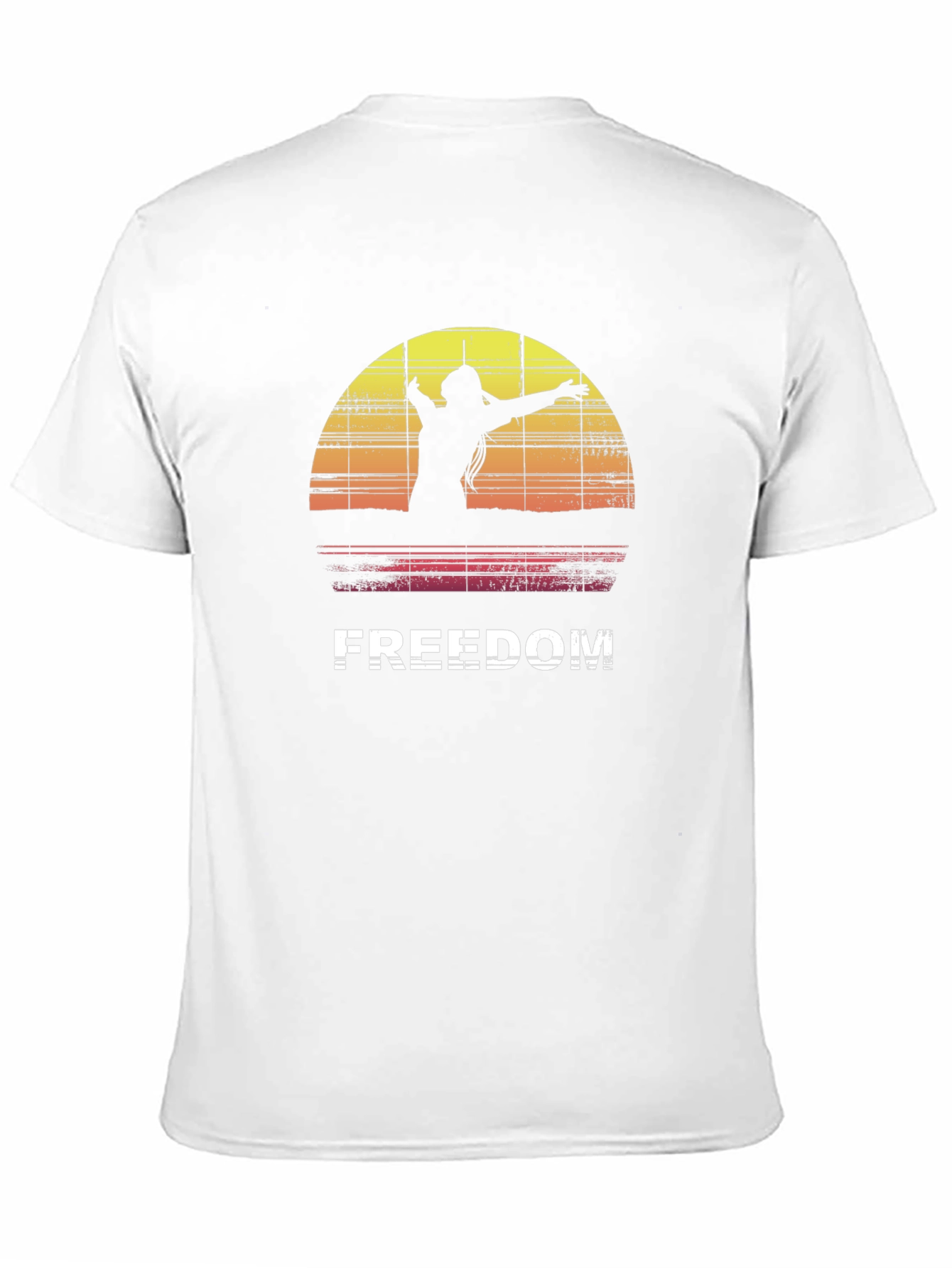 Black Freedom Graphic Tee - Sunset Silhouette Shirt view 11