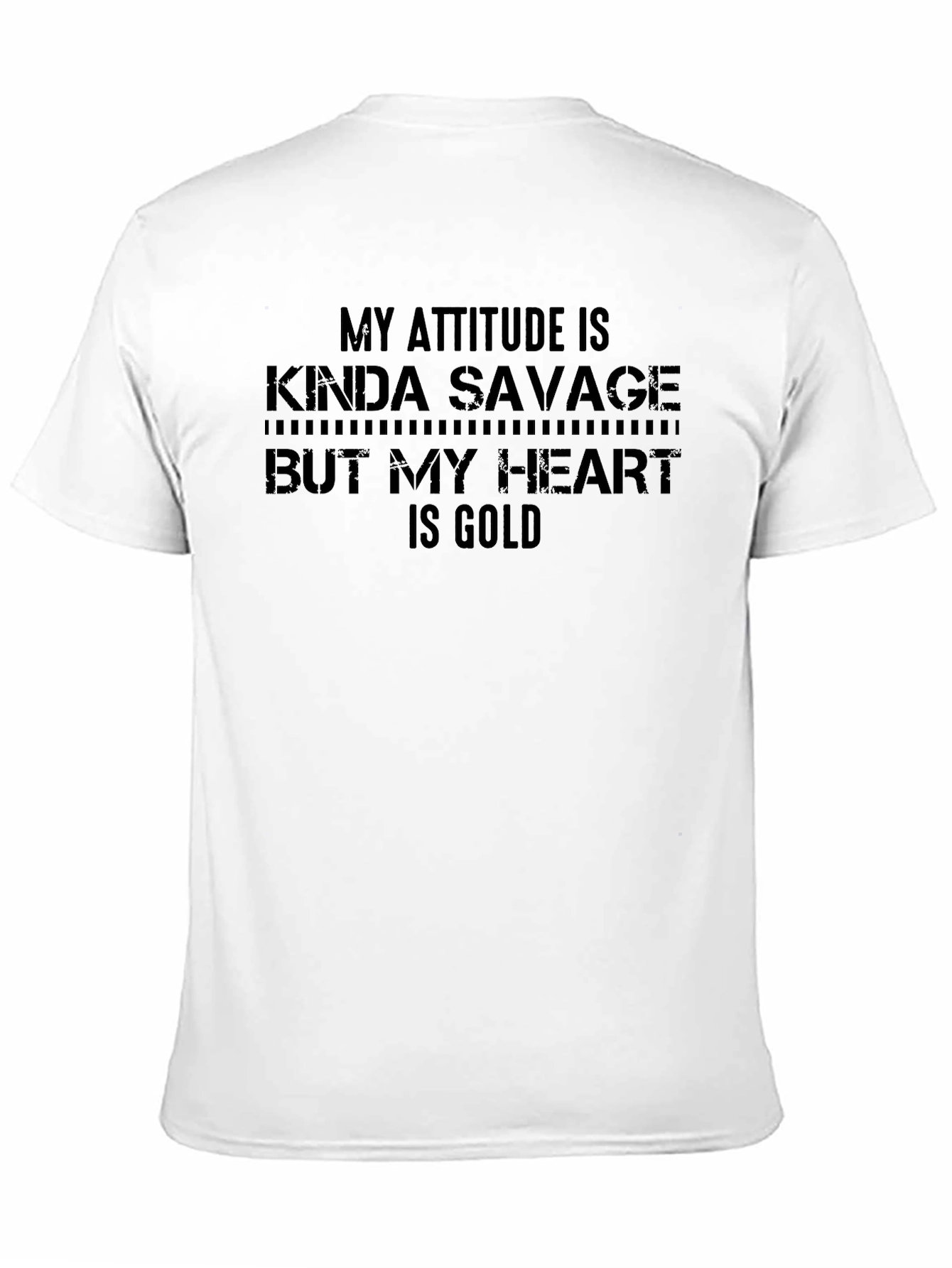 Black Savage Heart T-Shirt - Black Novelty Graphic Tee view 11