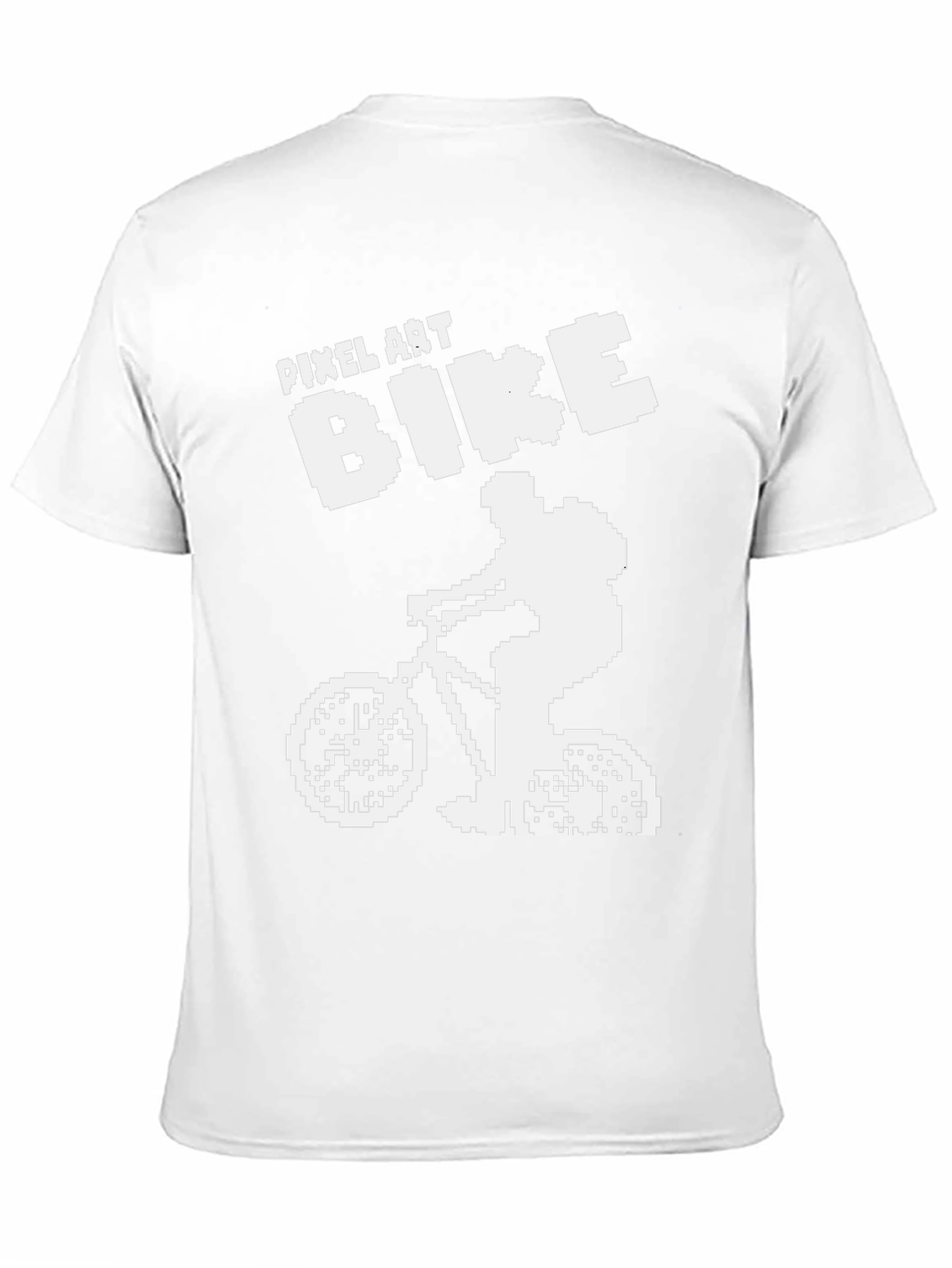Black Pixel Art Bike T-Shirt - Cyclist Tee view 11