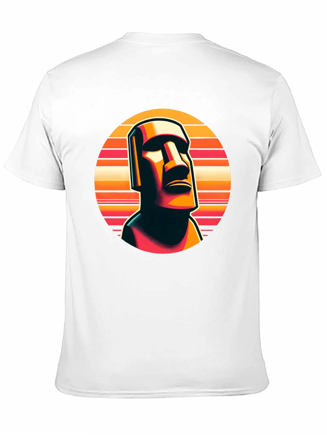 Black Moai Statue Graphic Tee - Retro Style view 11