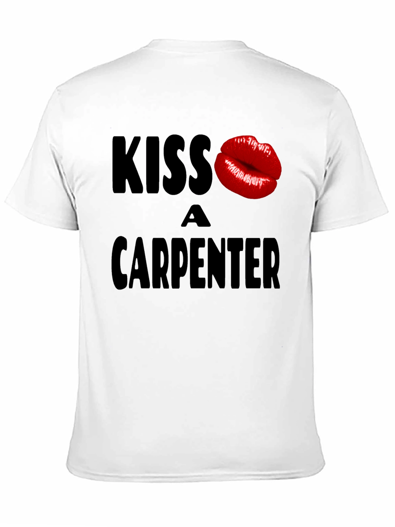 Black Kiss a Carpenter Graphic T-Shirt - Novelty Crew Neck Tee view 11