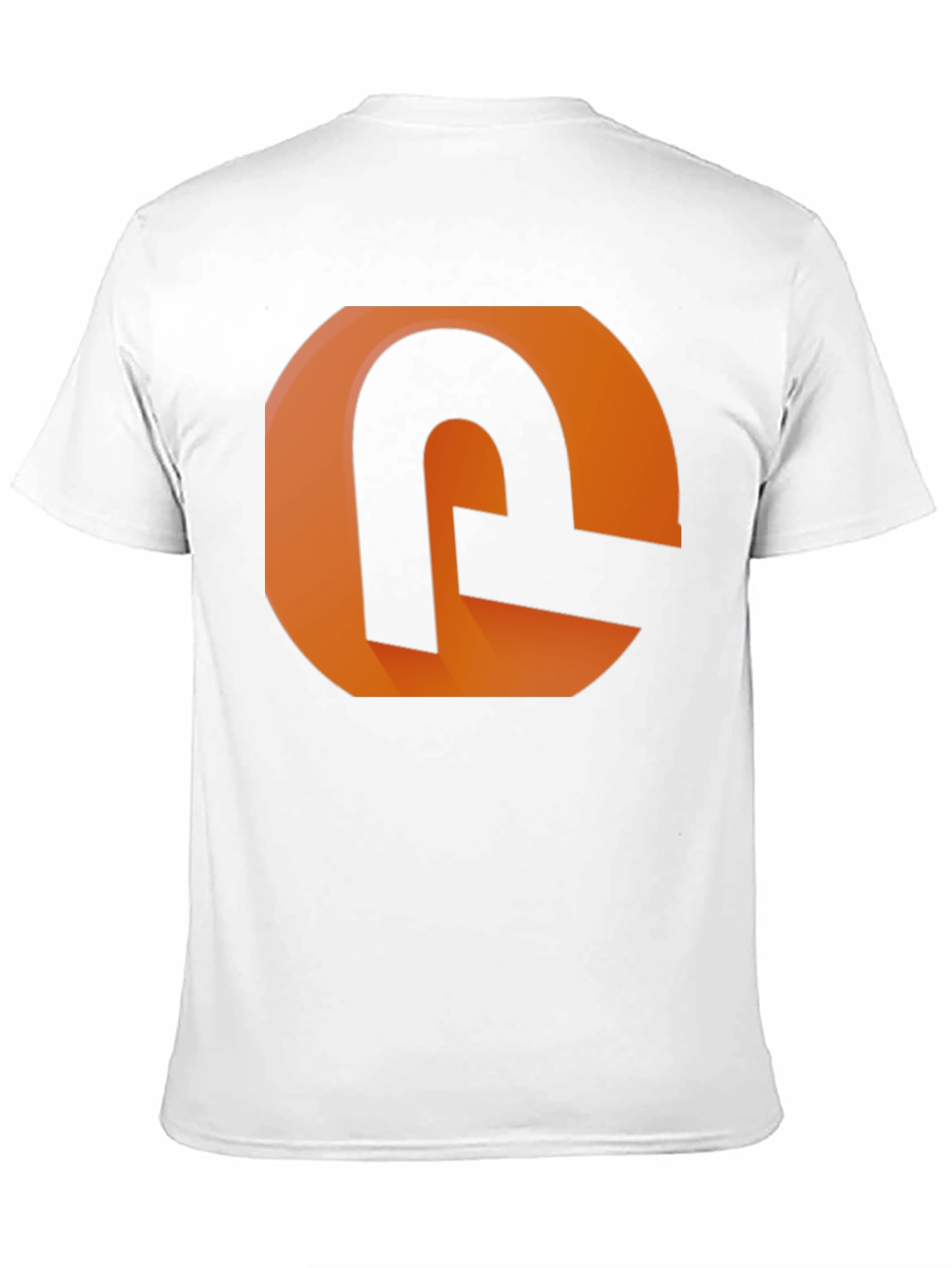 Black Modern Graphic Tee - Orange and Black Design view 11