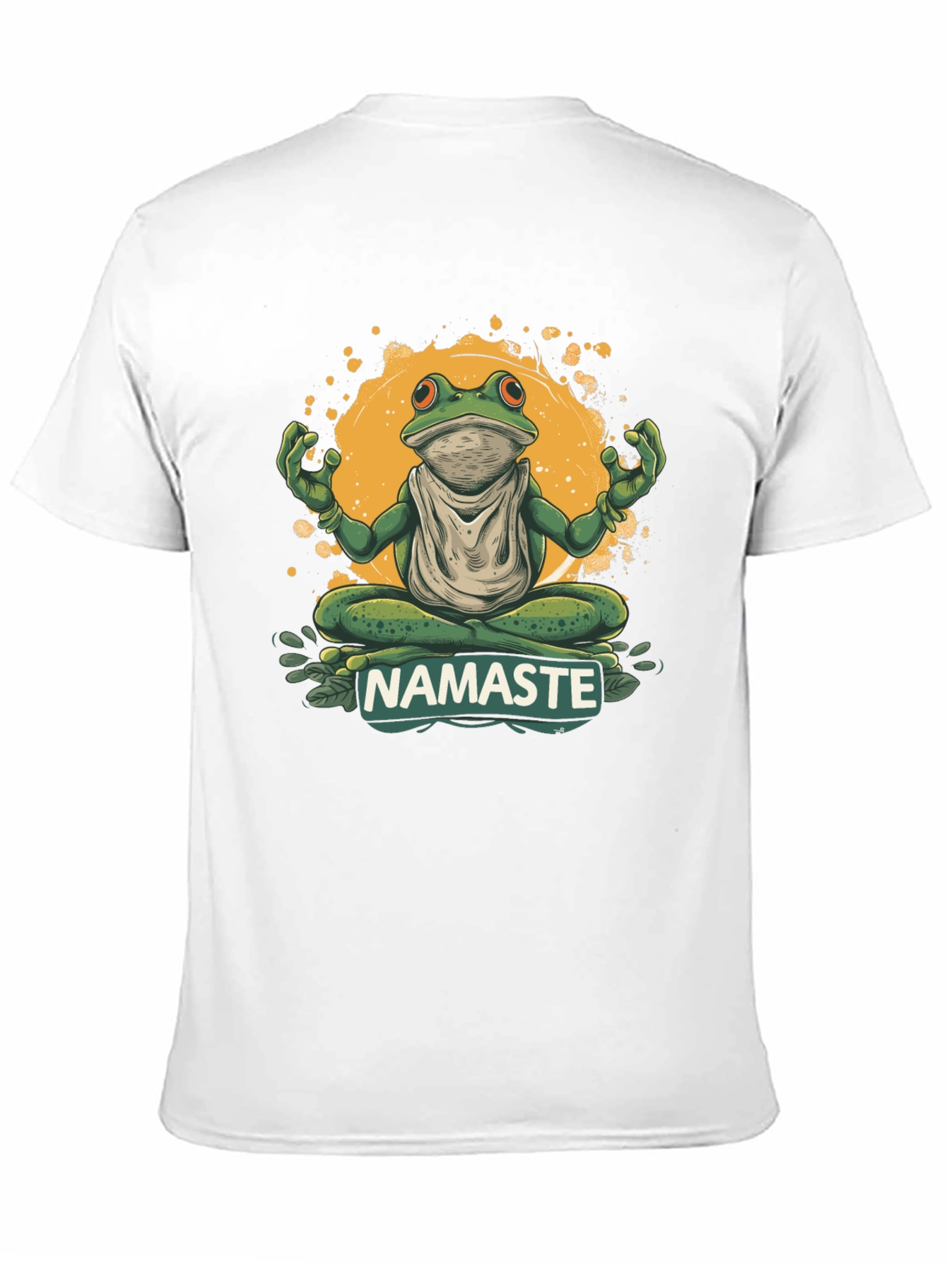 Black Namaste Frog Graphic Tee - Zen Meditation Humor view 11