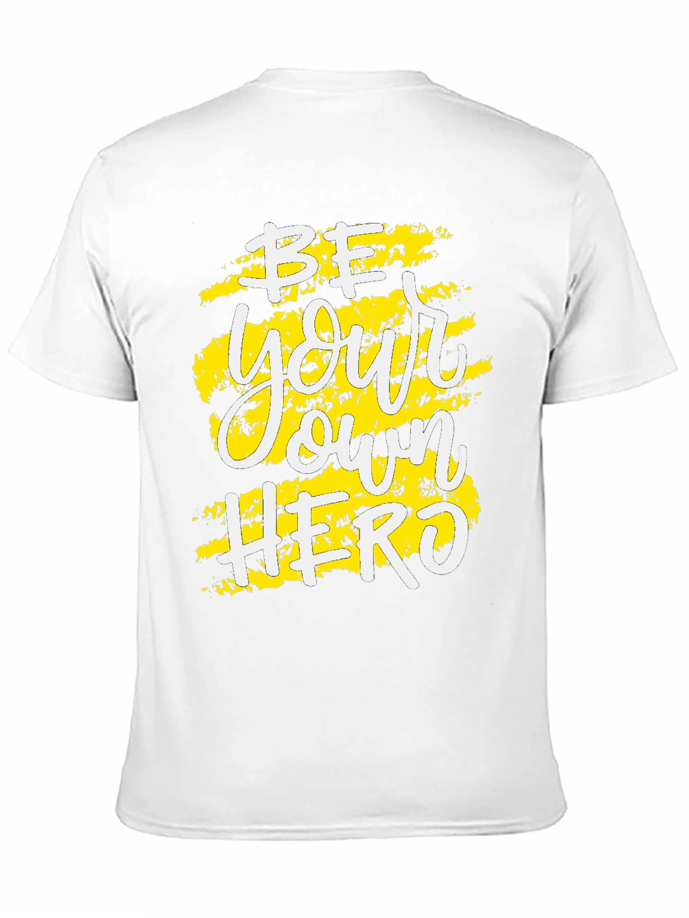 Black Be Your Own Hero Black Graphic Tee - Inspirational Men's T-Shirt view 11